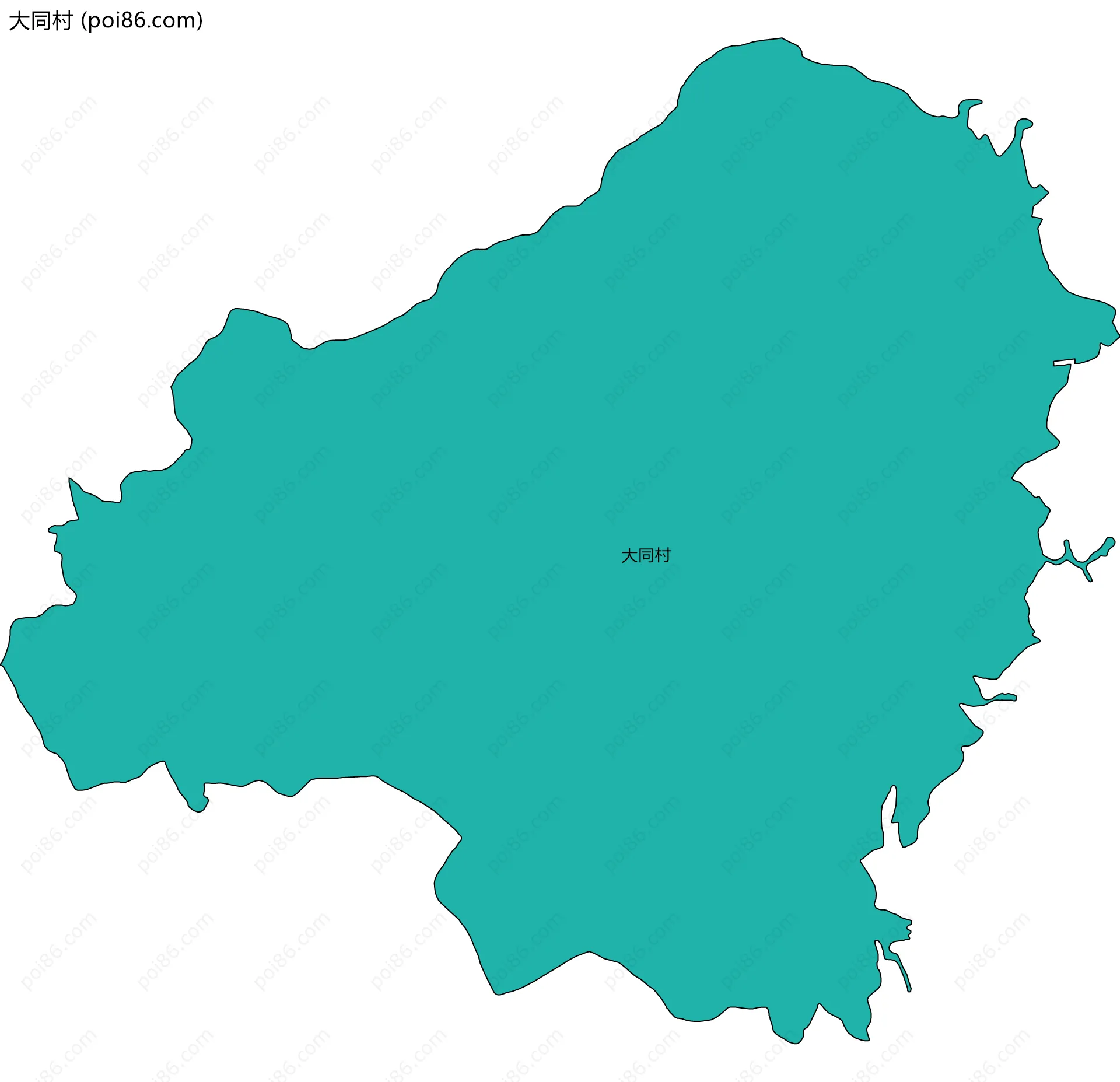 大同村边界地图