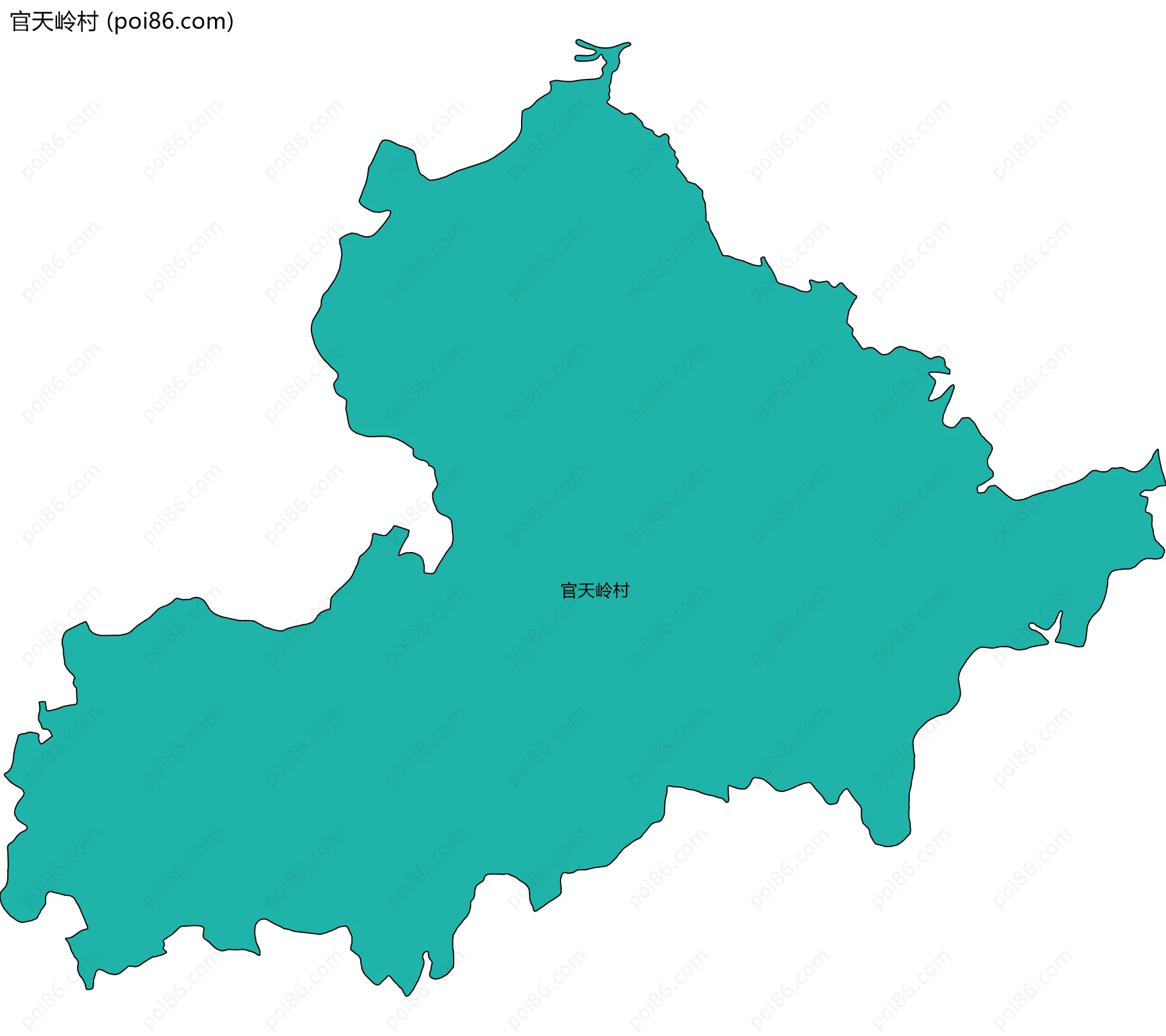官天岭村边界地图