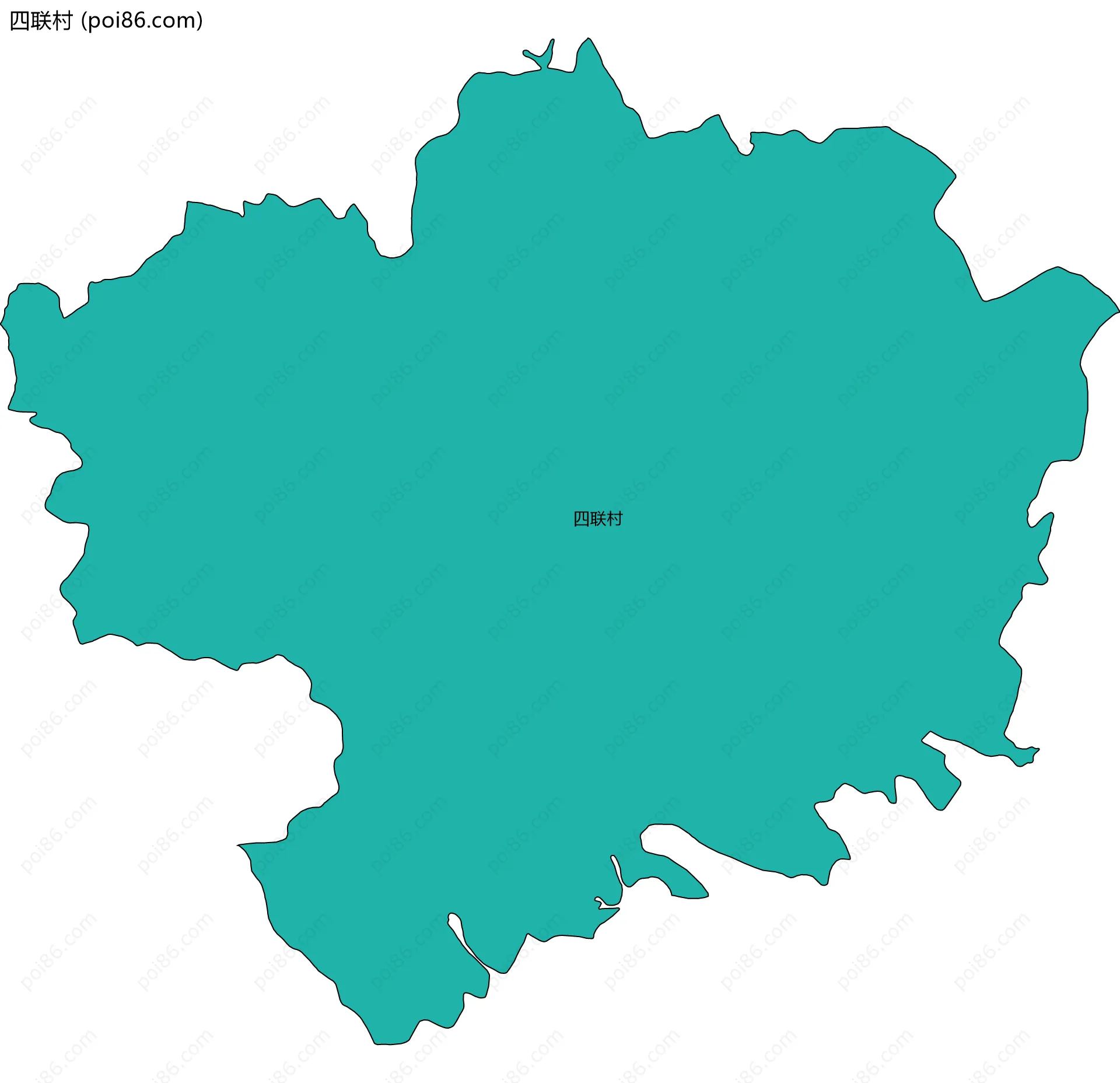 四联村边界地图