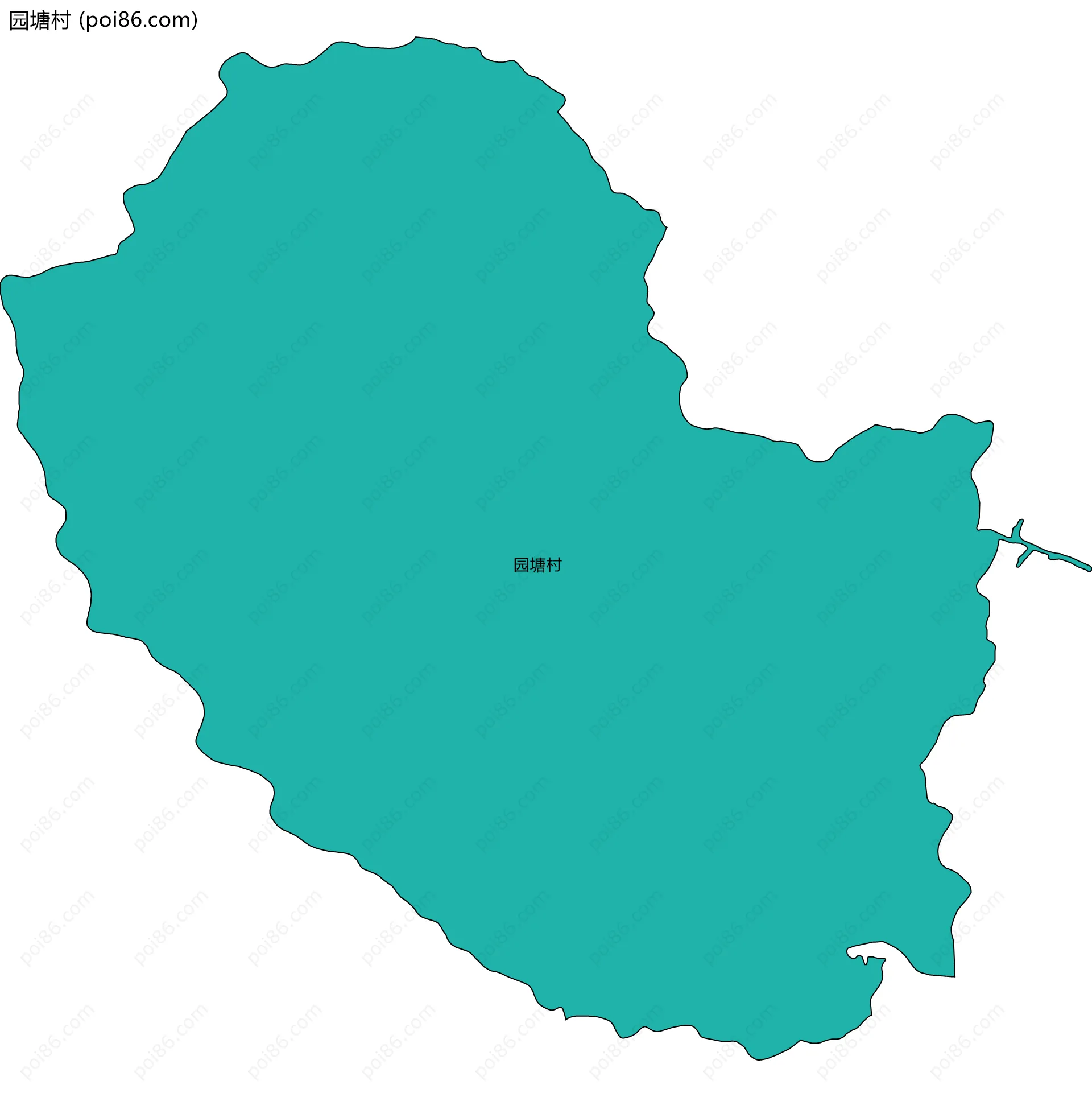 园塘村边界地图