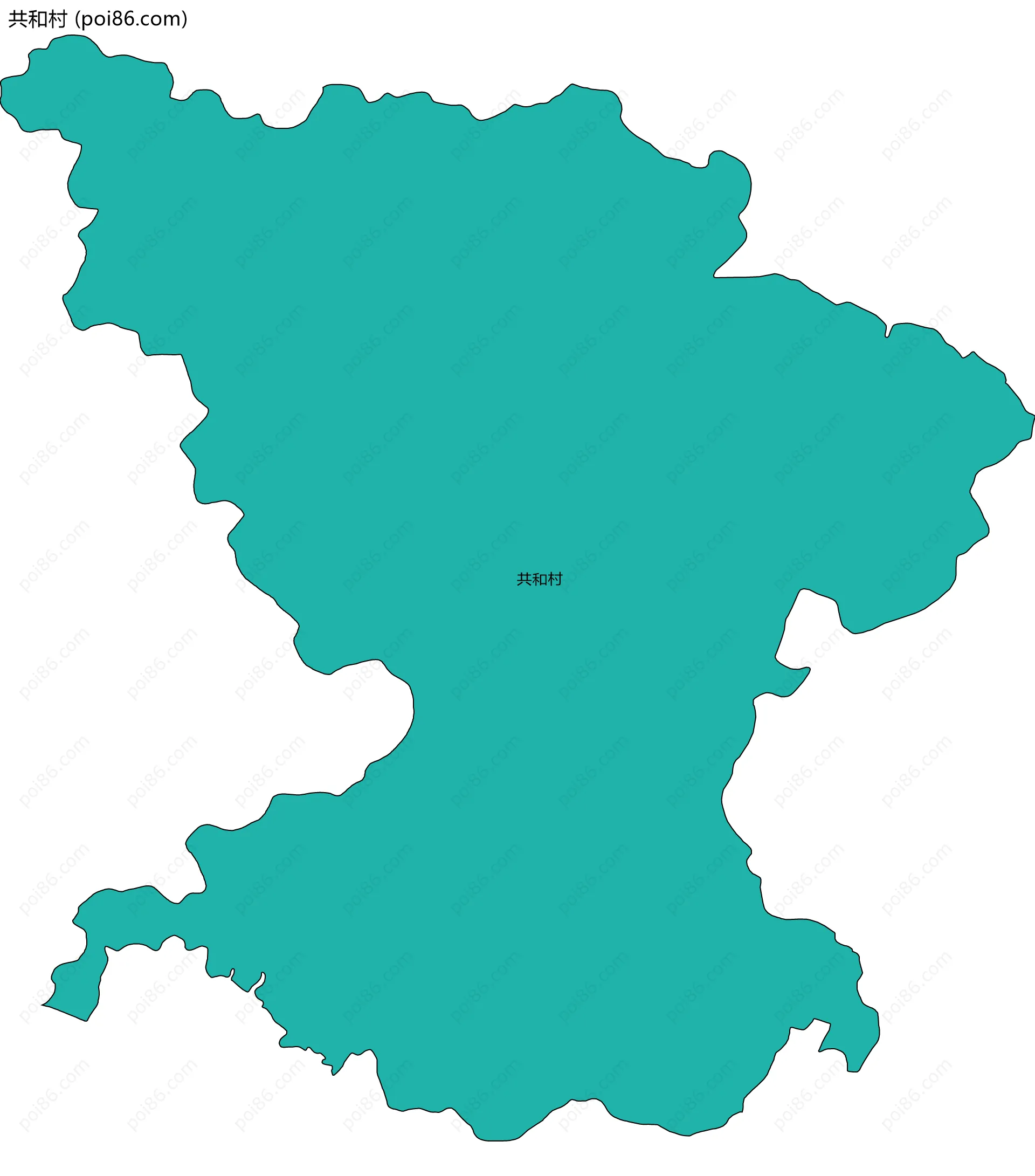 共和村边界地图