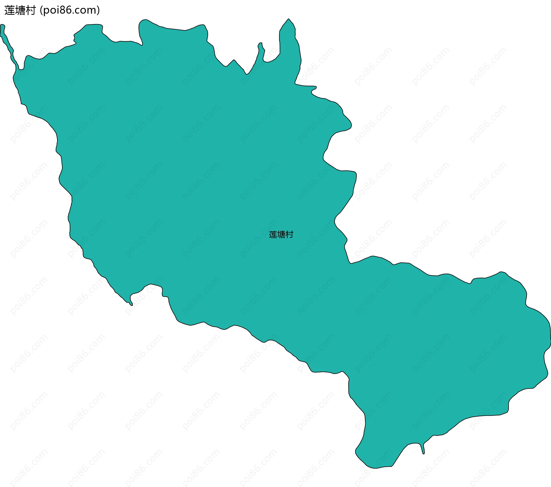 莲塘村边界地图