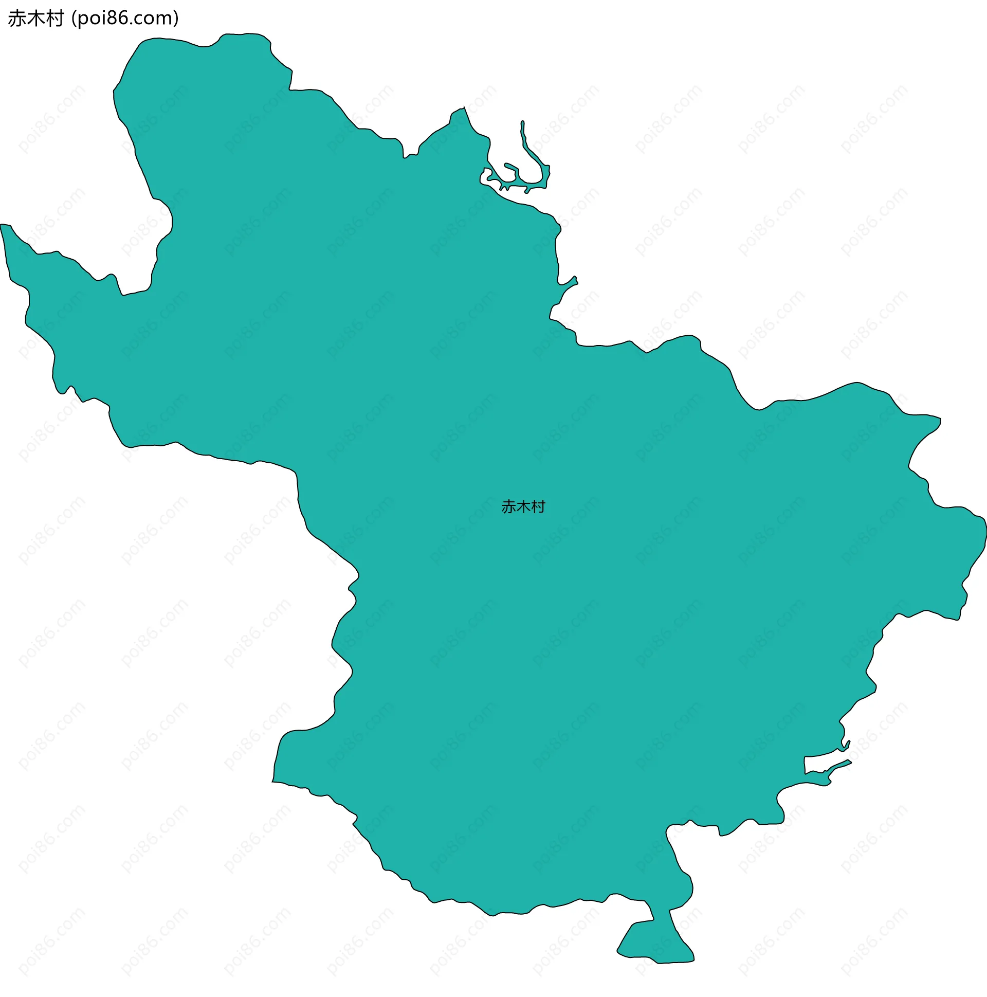 赤木村边界地图