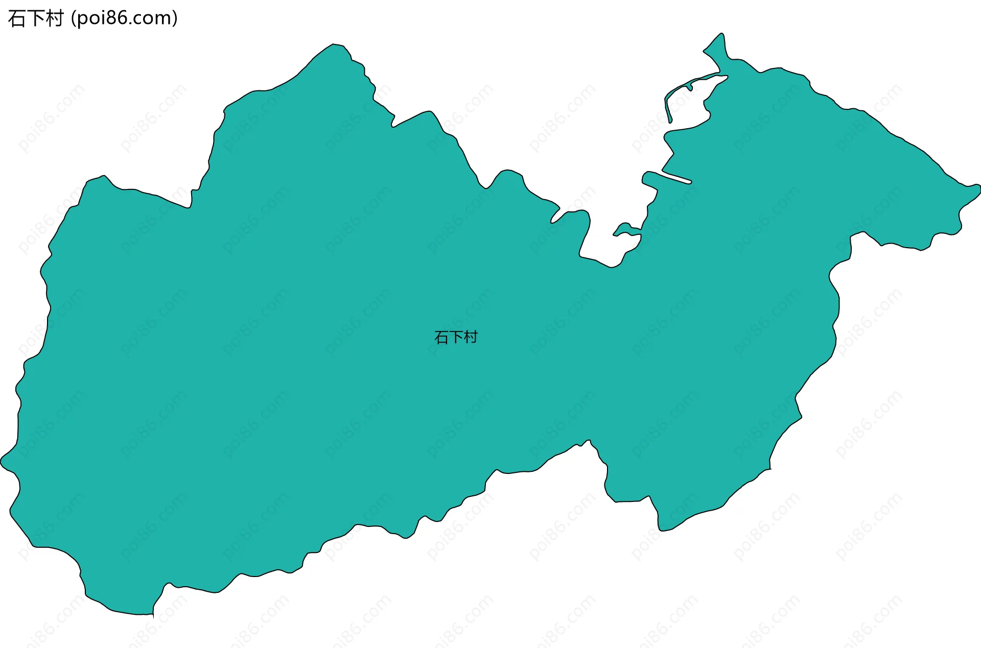 石下村边界地图