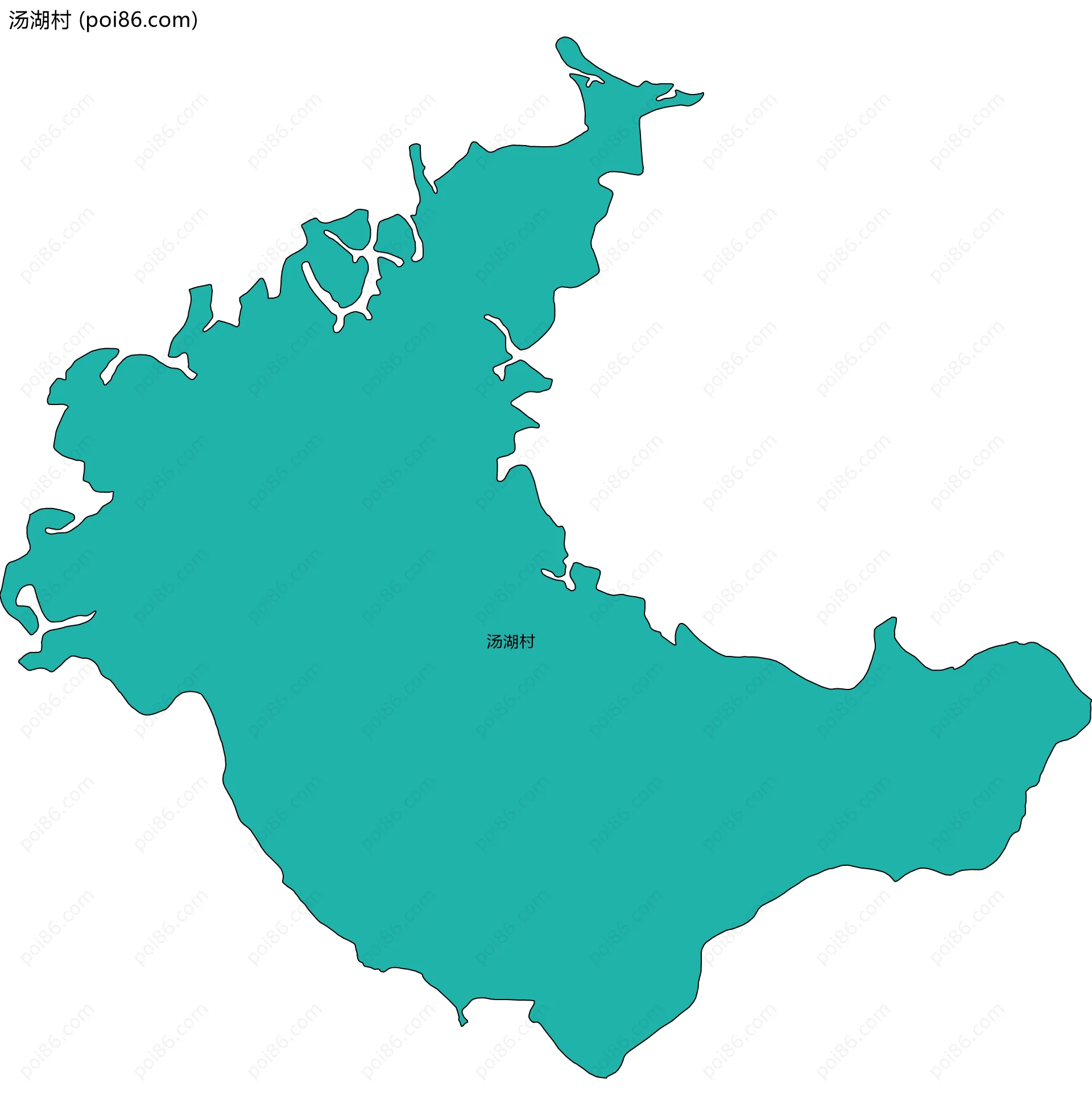 汤湖村边界地图