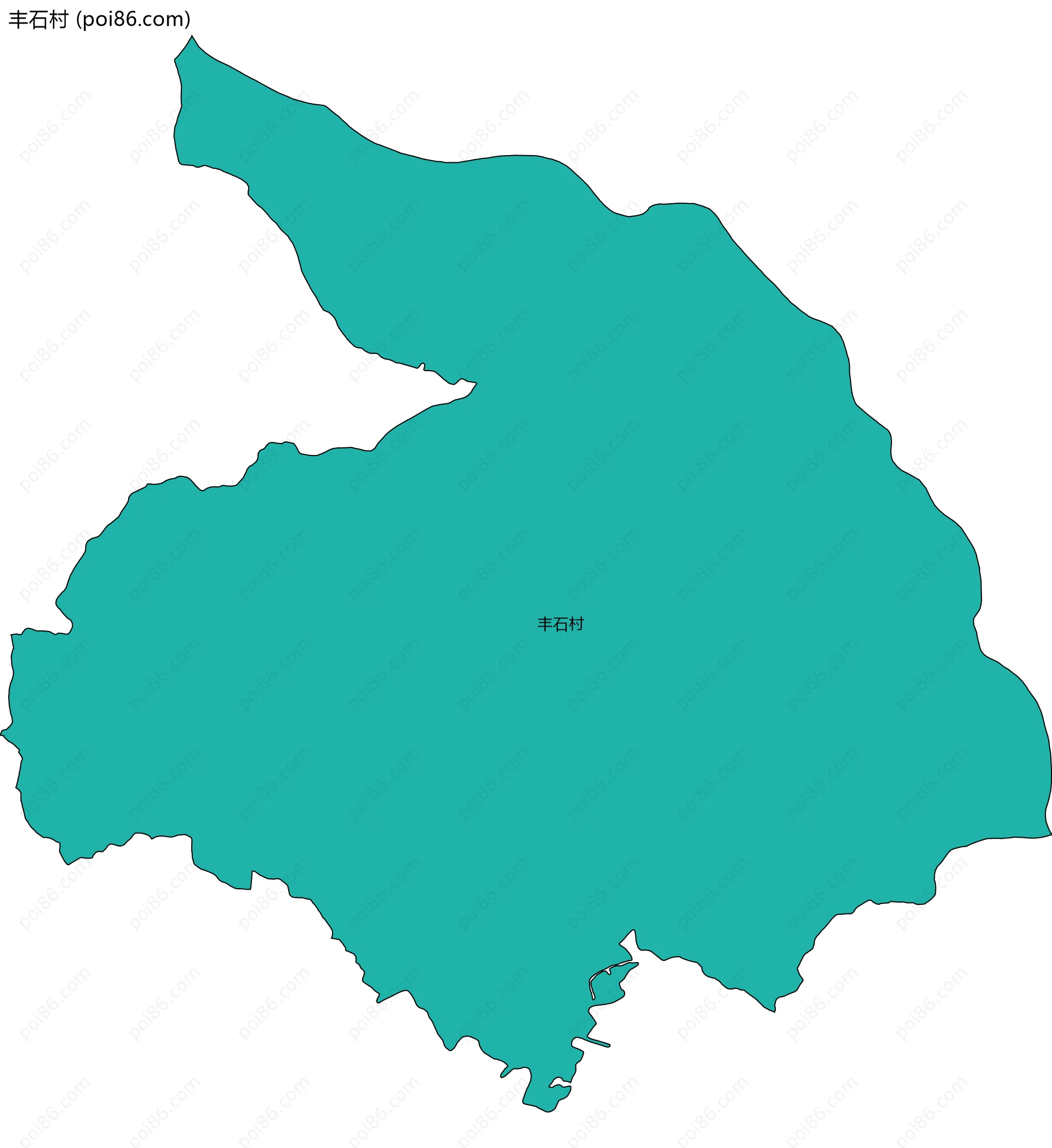 丰石村边界地图