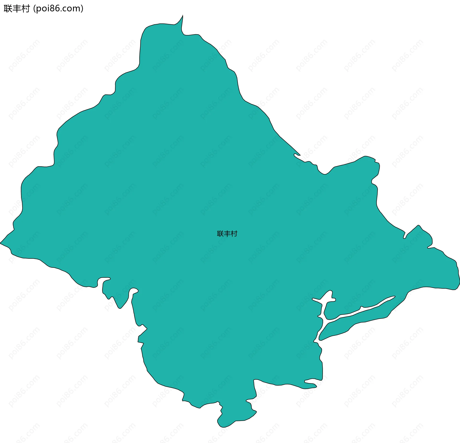 联丰村边界地图