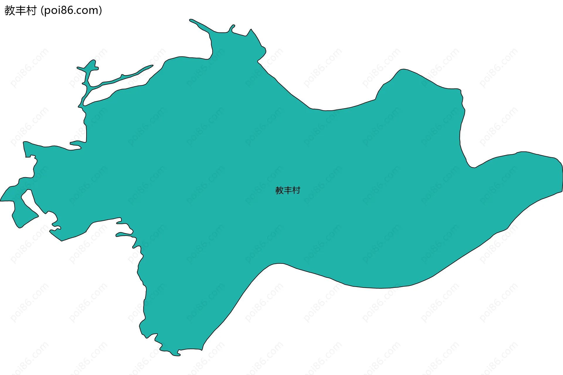 教丰村边界地图