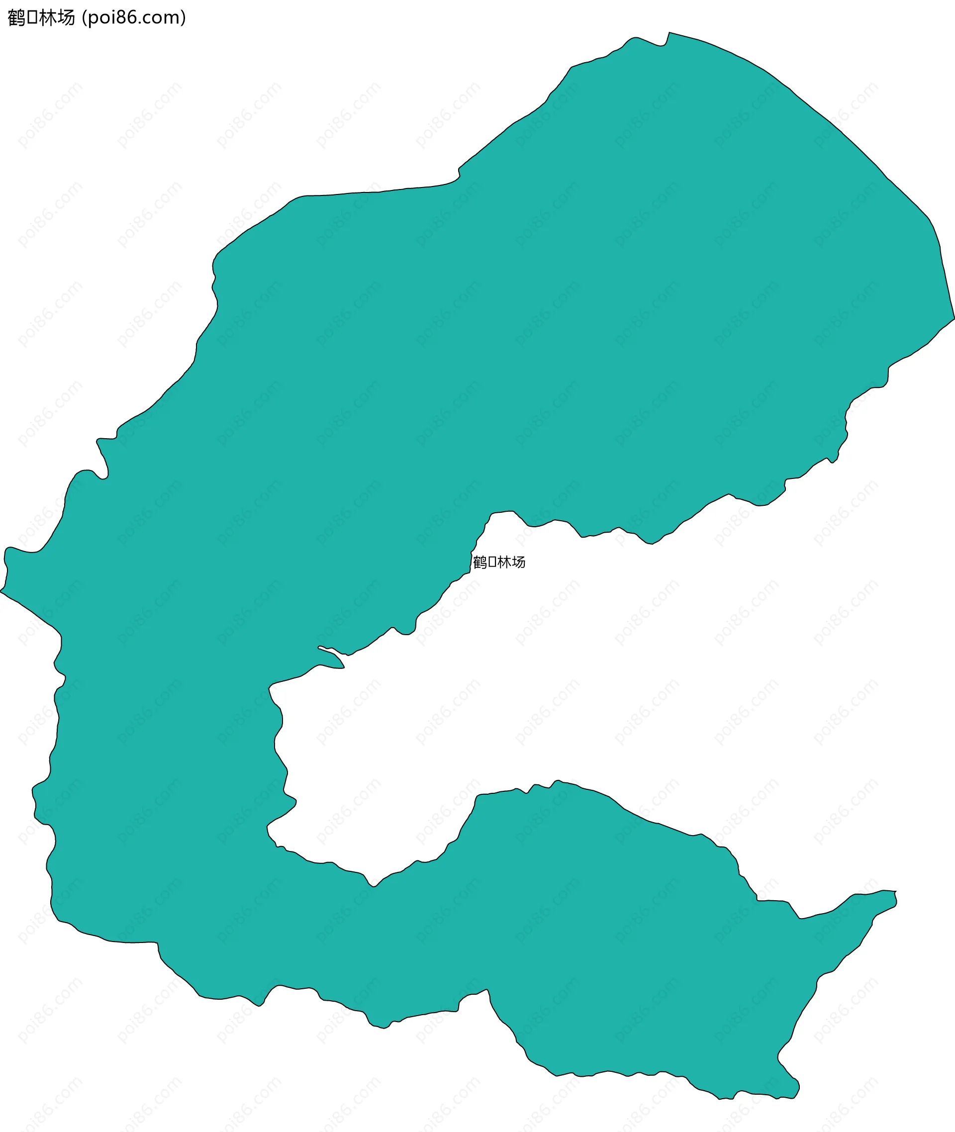 鹤林场边界地图