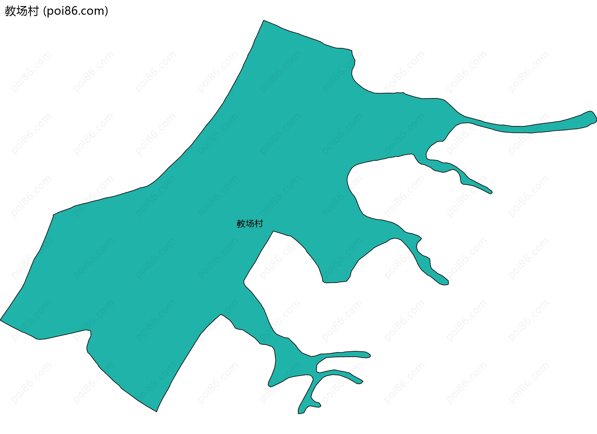 教场村边界地图