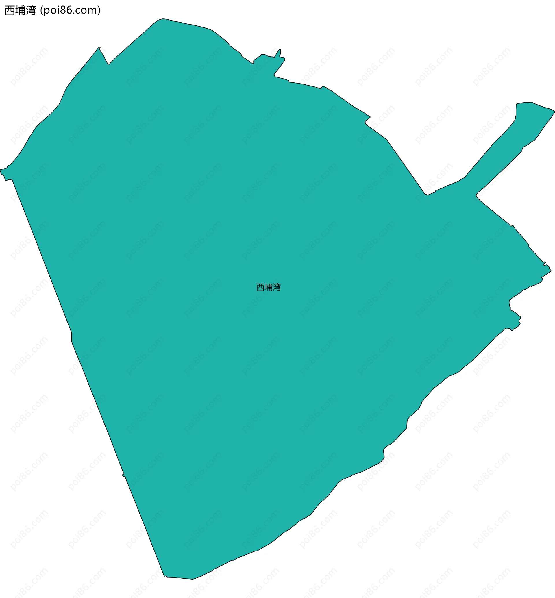 西埔湾边界地图