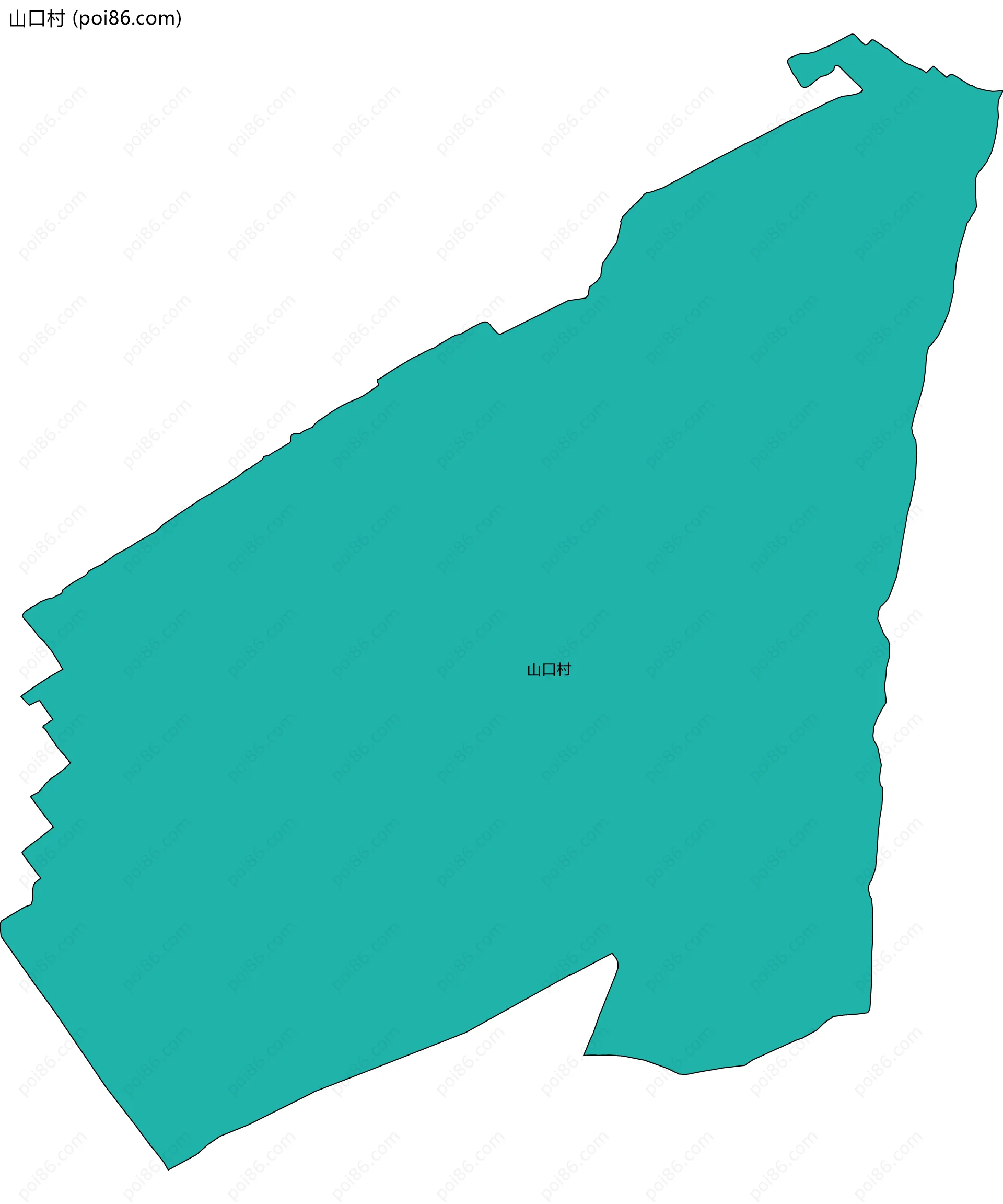 山口村边界地图