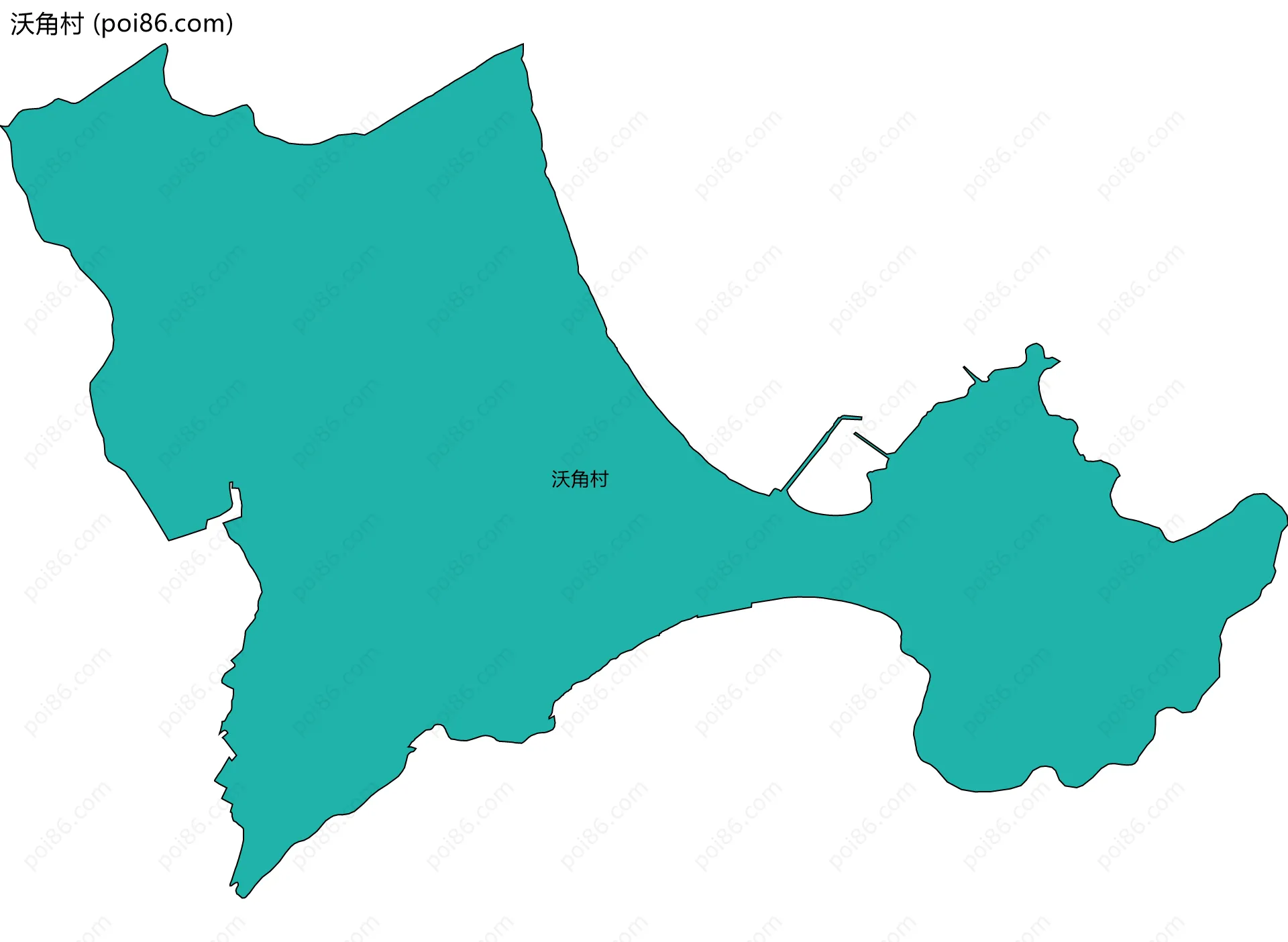 沃角村边界地图