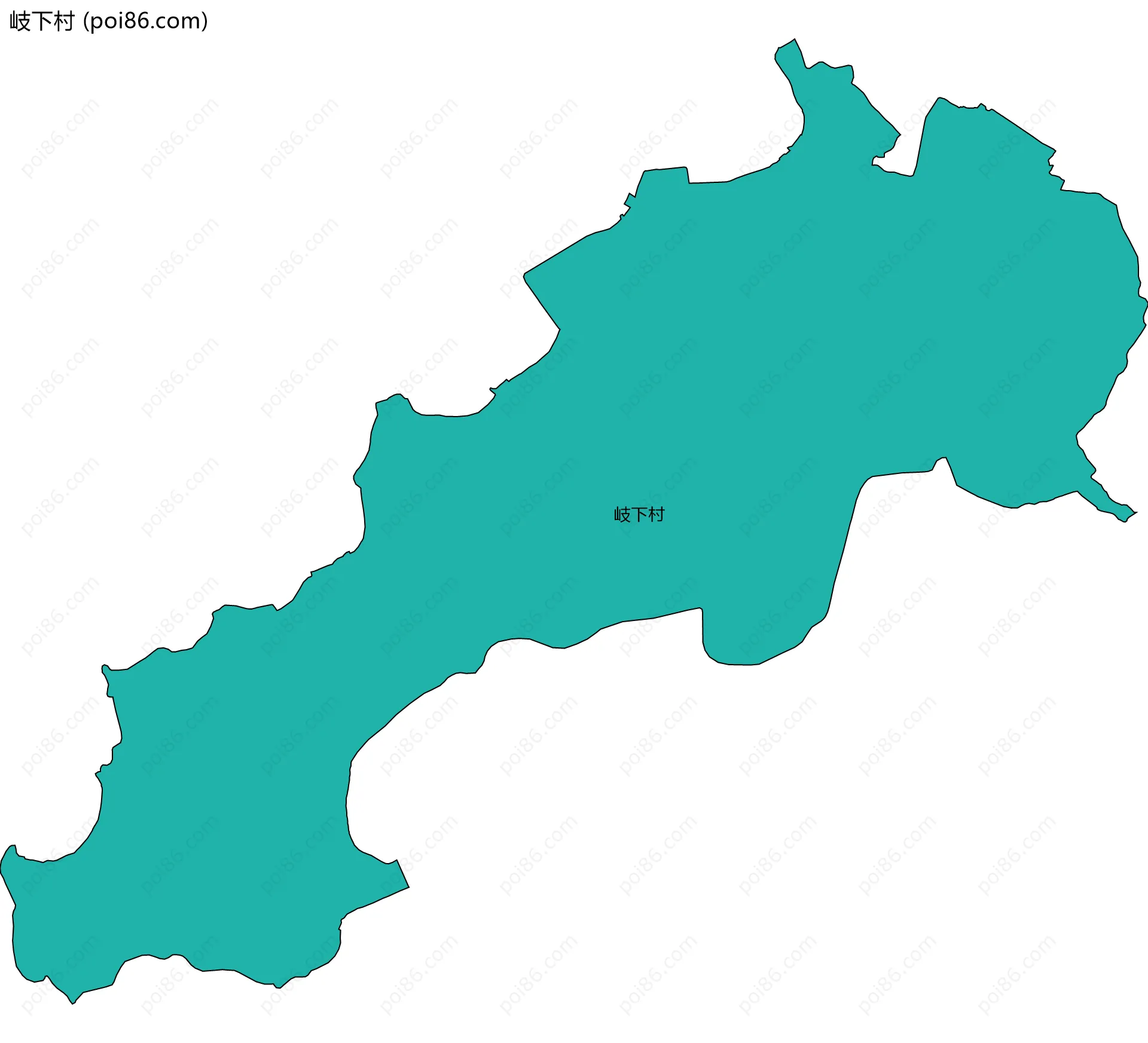 岐下村边界地图