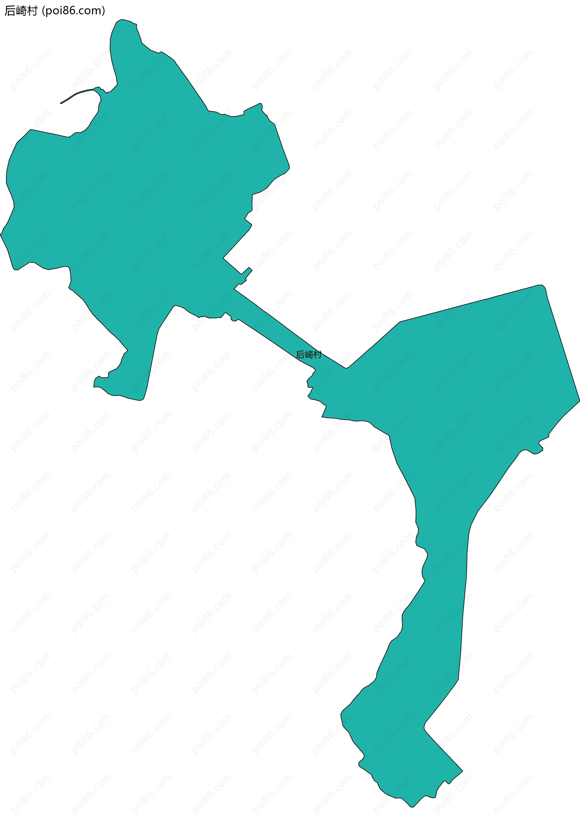 后崎村边界地图