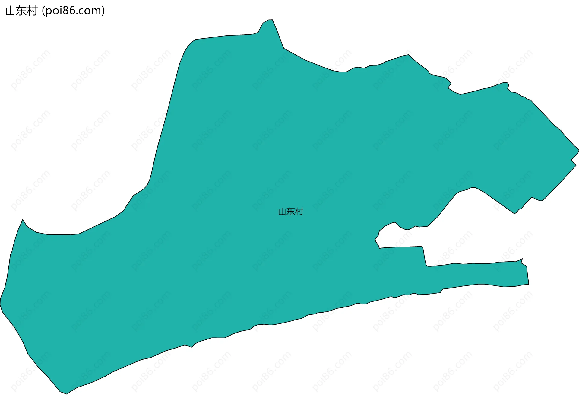 山东村边界地图