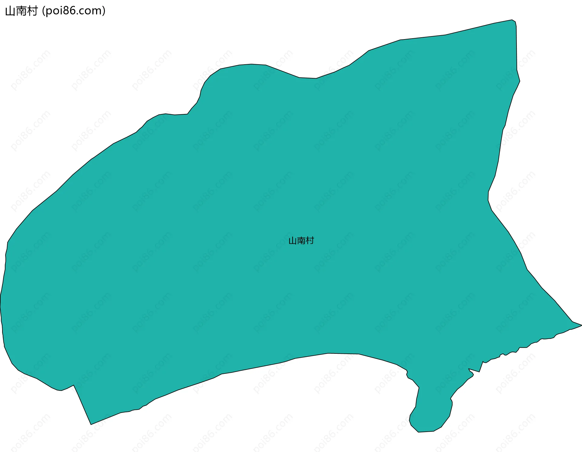 山南村边界地图
