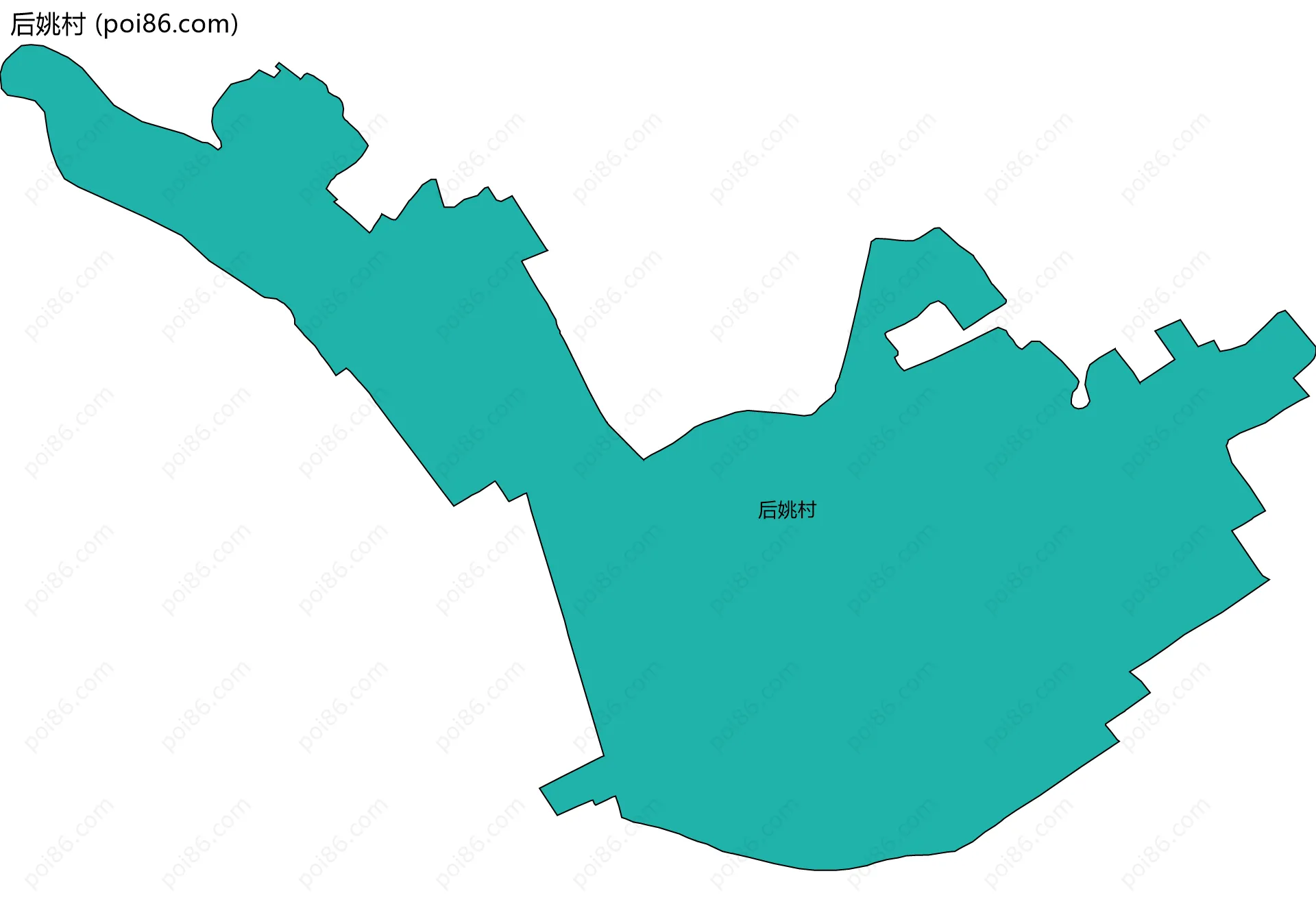 后姚村边界地图