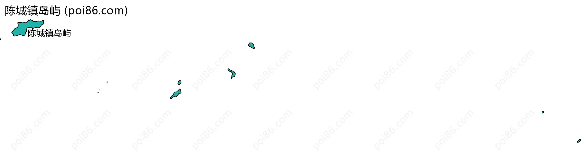 陈城镇岛屿边界地图