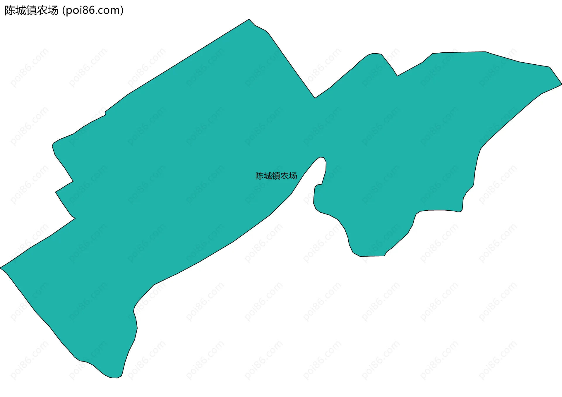陈城镇农场边界地图