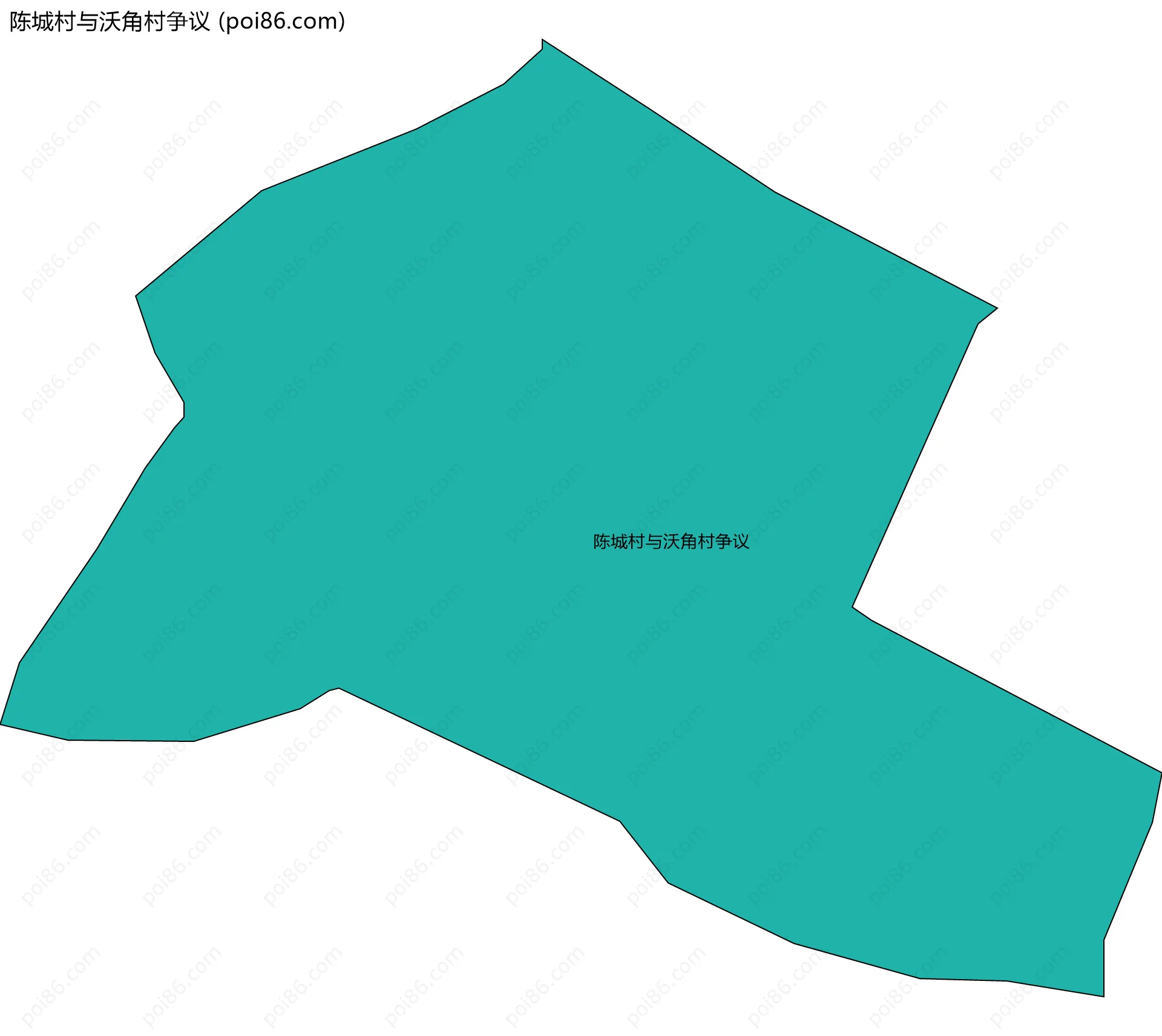陈城村与沃角村争议边界地图