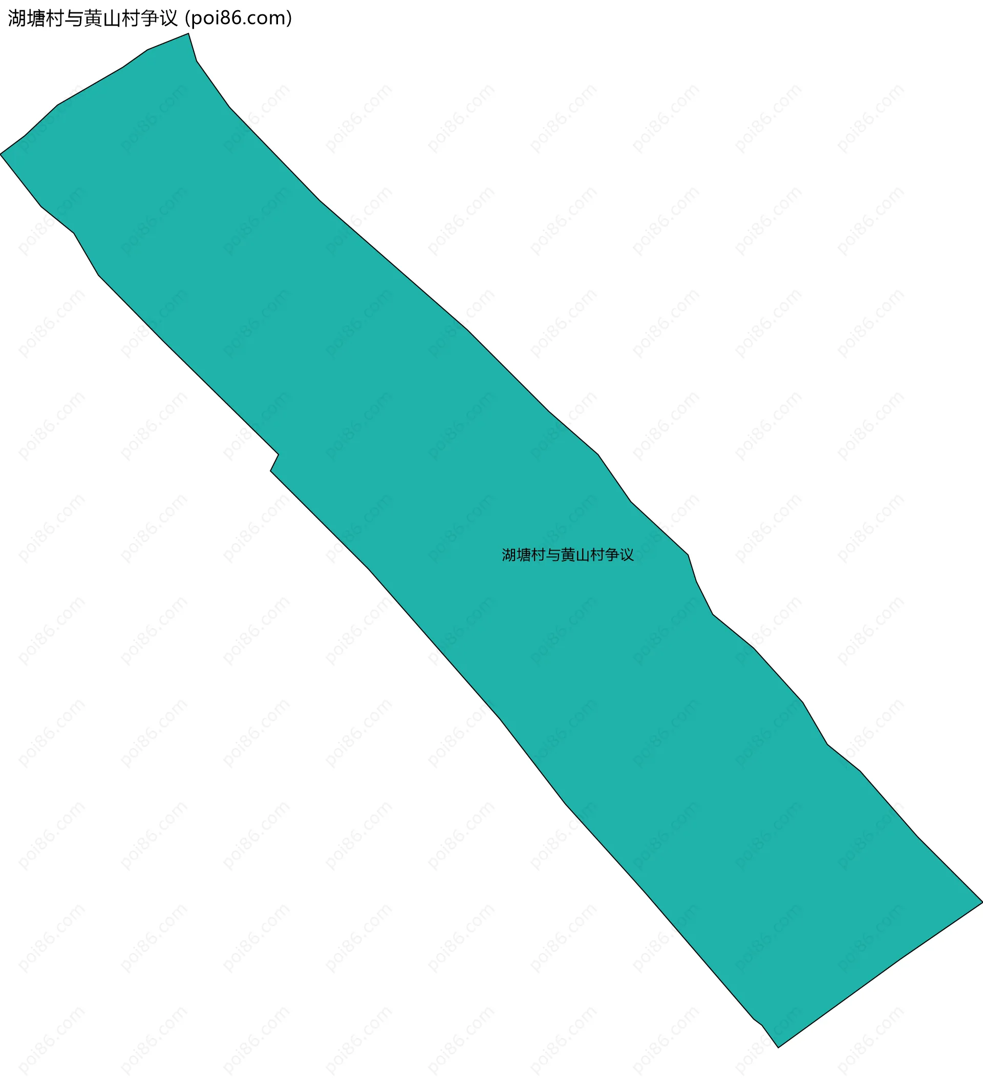 湖塘村与黄山村争议边界地图