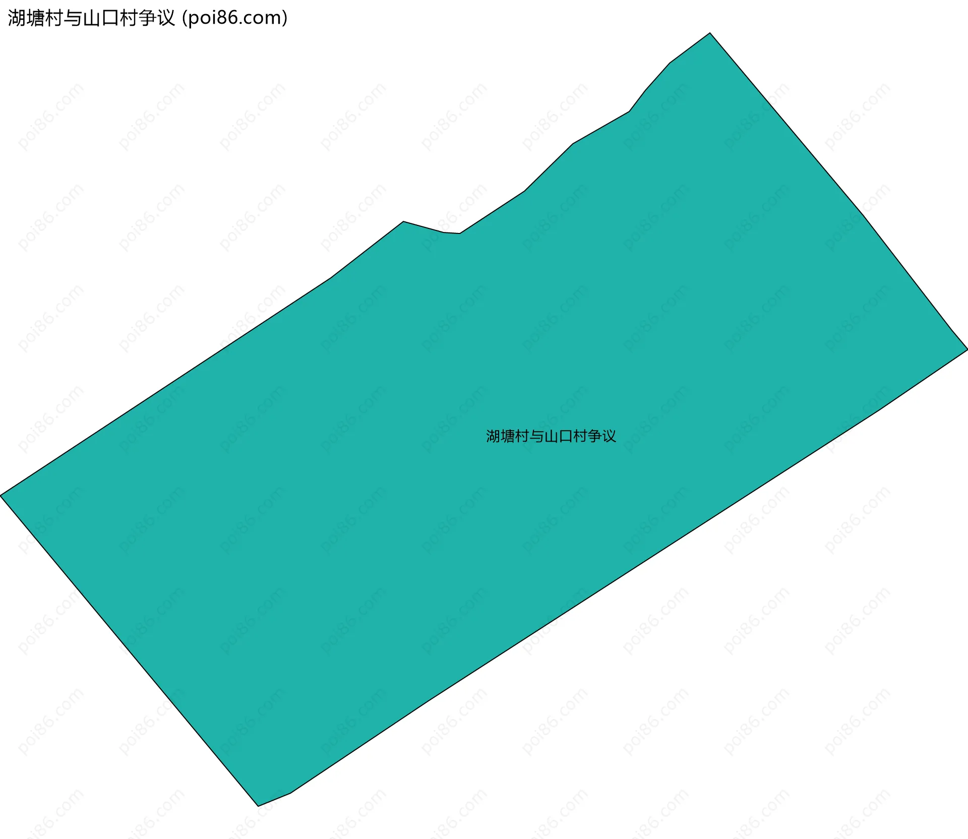 湖塘村与山口村争议边界地图