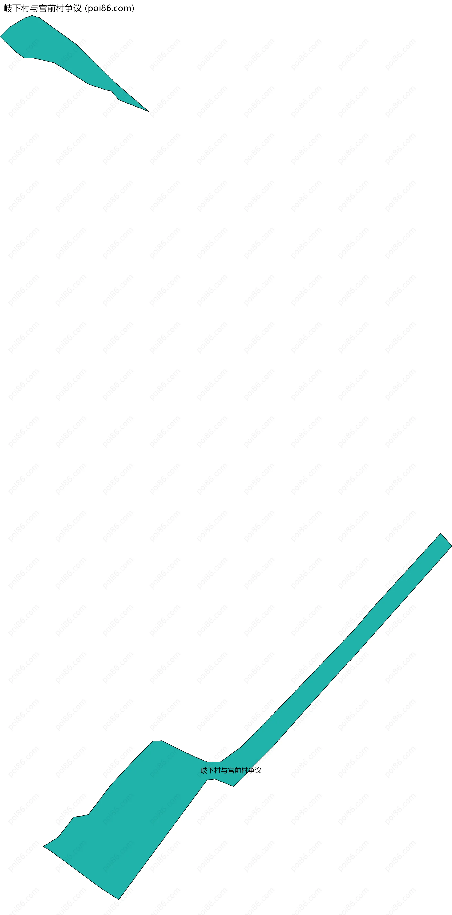 岐下村与宫前村争议边界地图