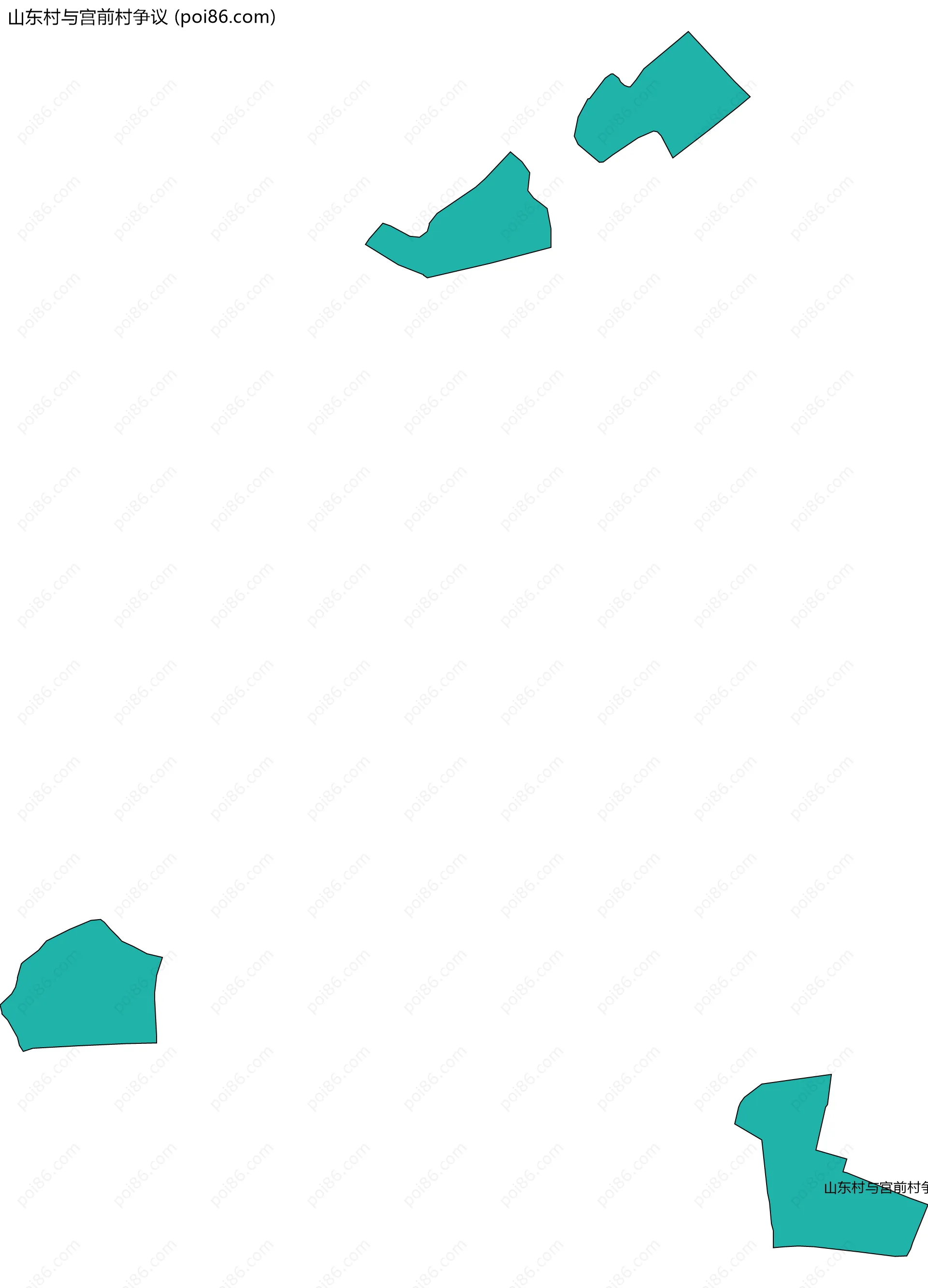 山东村与宫前村争议边界地图