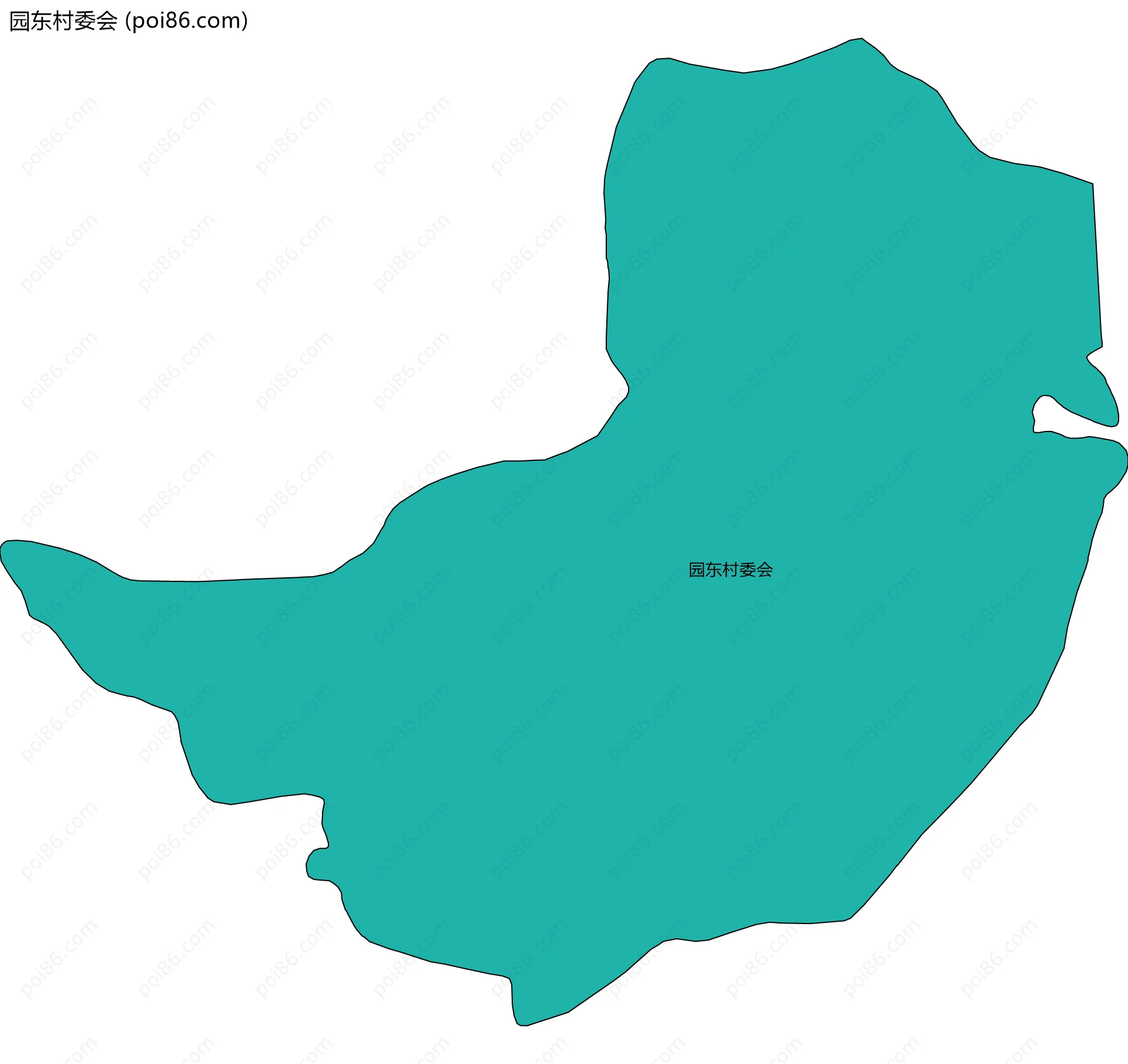 园东村委会边界地图