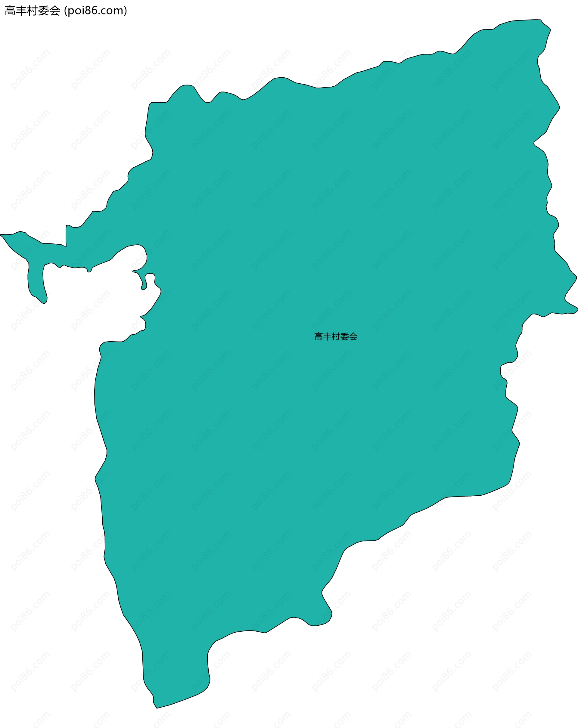 高丰村委会边界地图