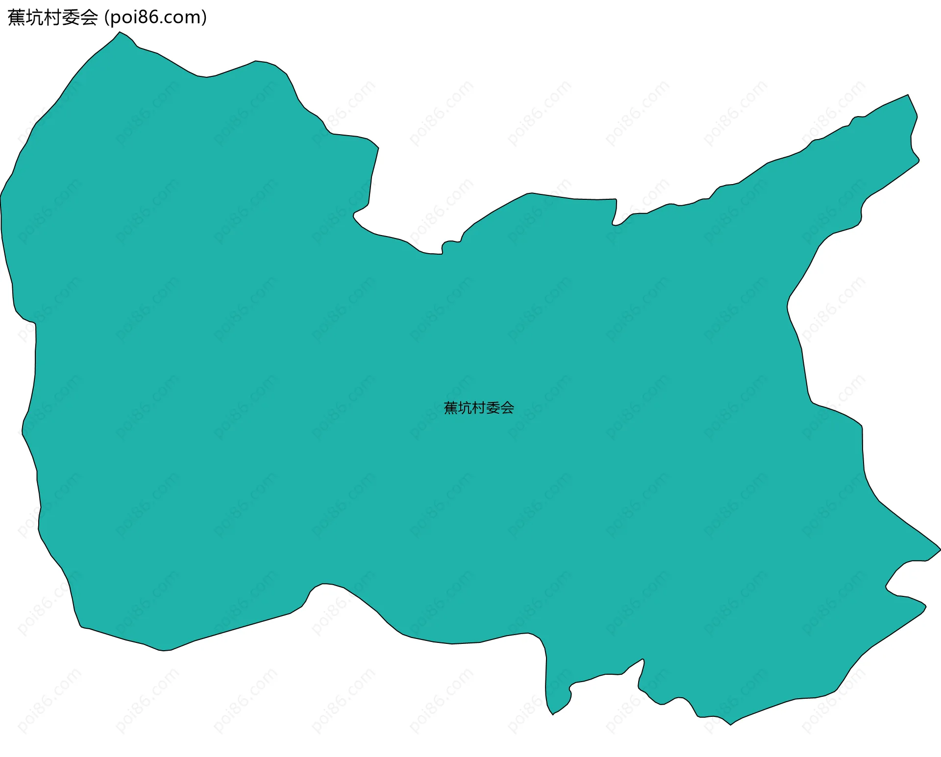 蕉坑村委会边界地图