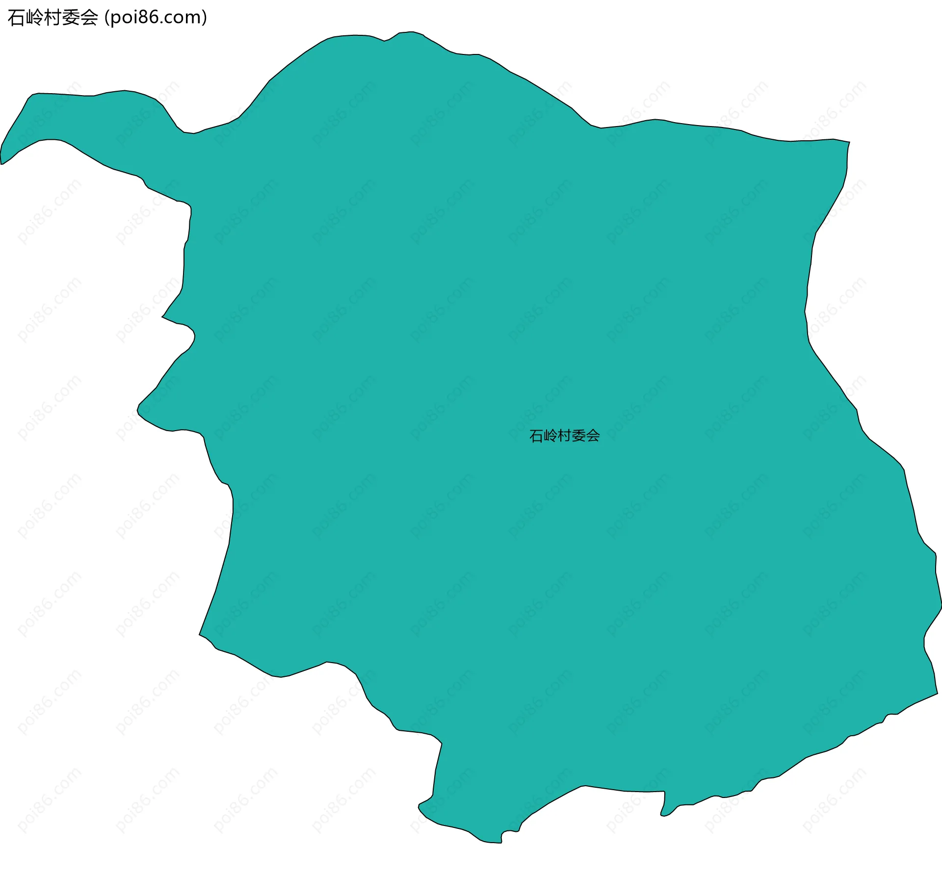 石岭村委会边界地图