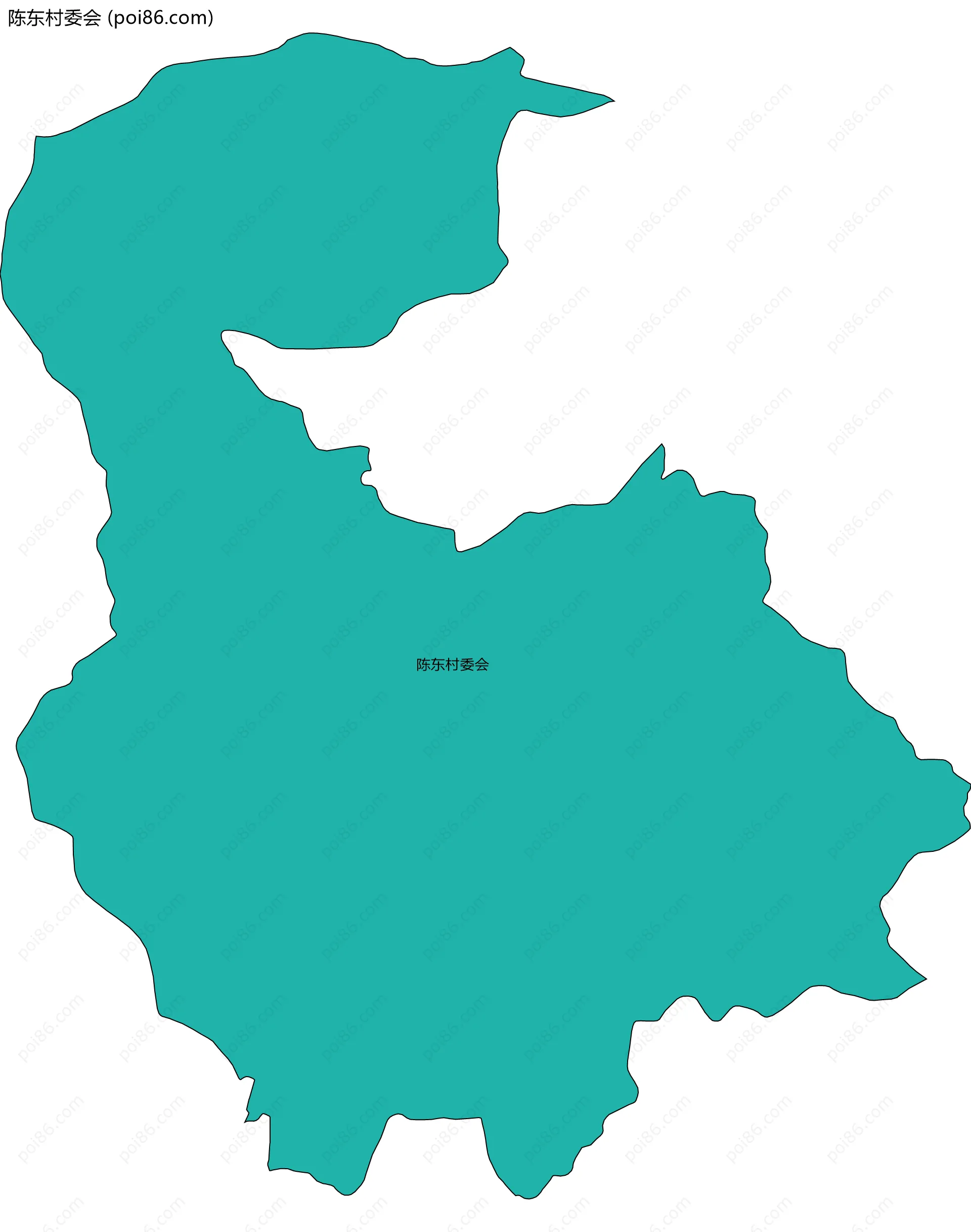 陈东村委会边界地图