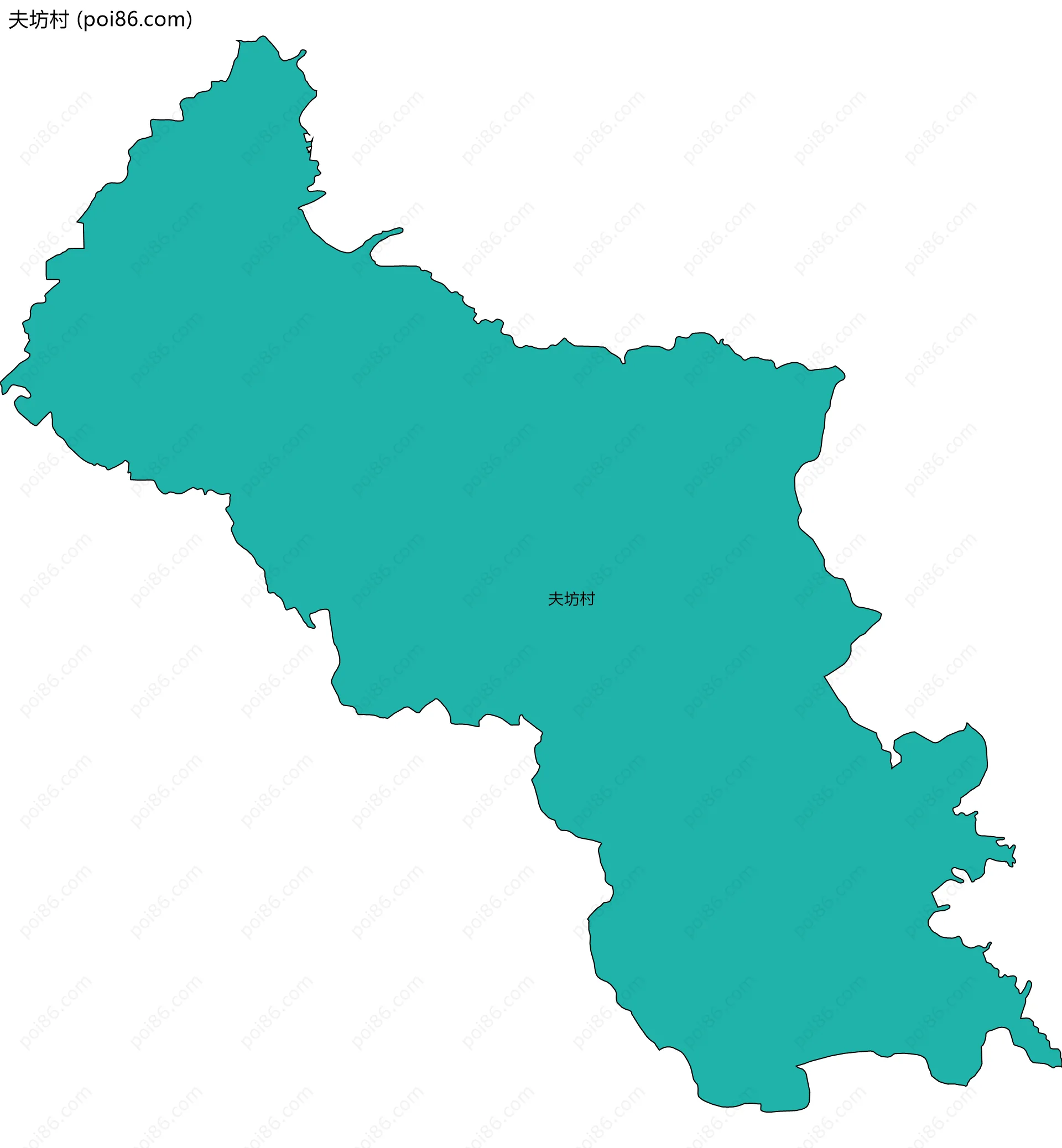 夫坊村边界地图