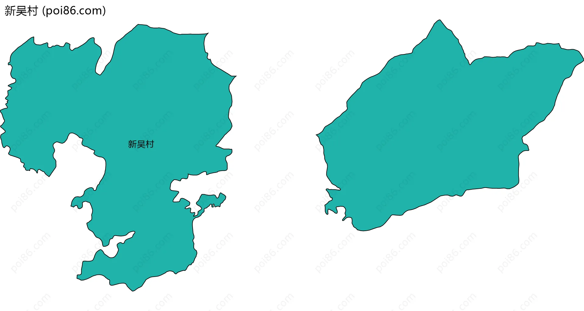 新吴村边界地图