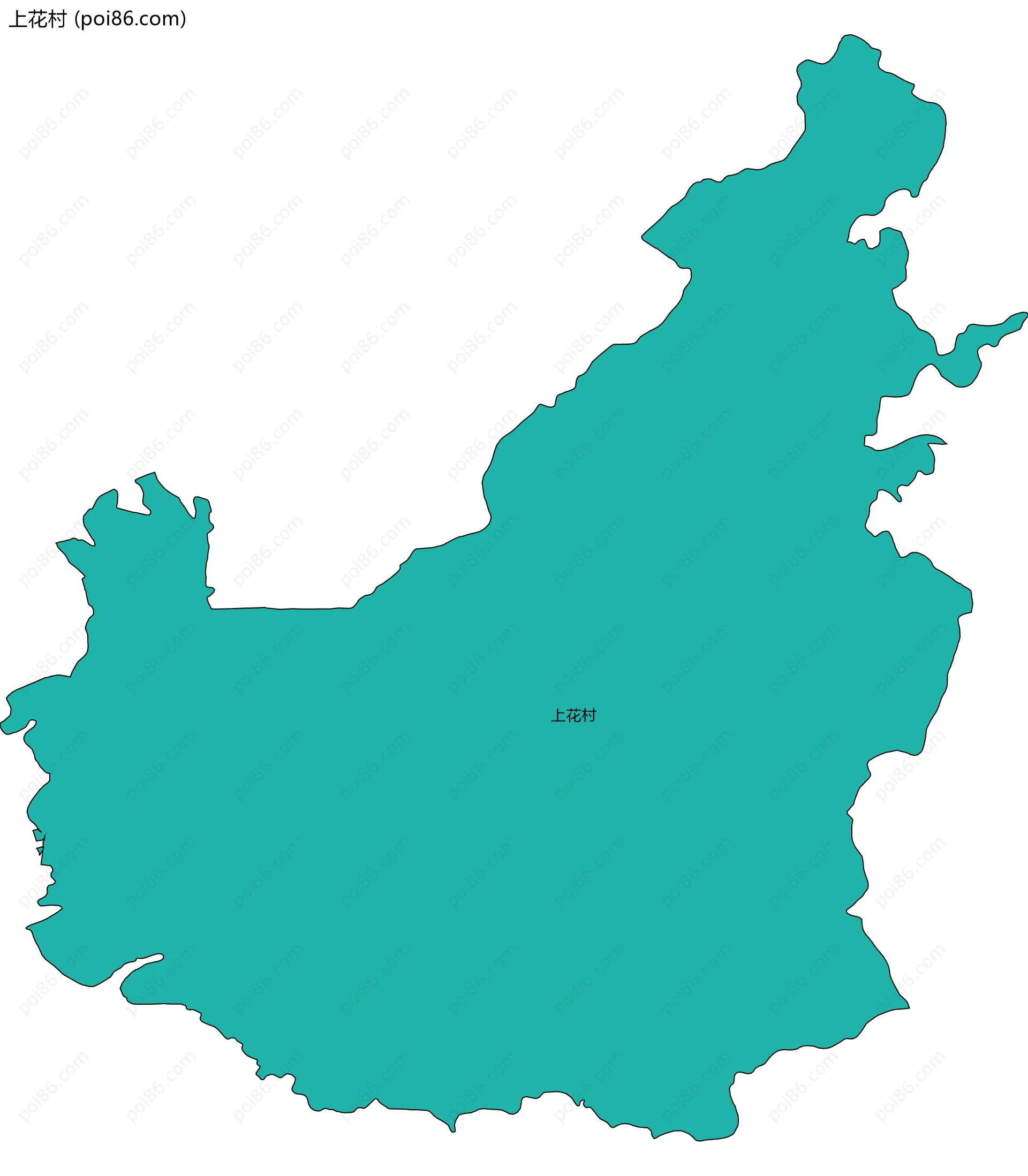 上花村边界地图