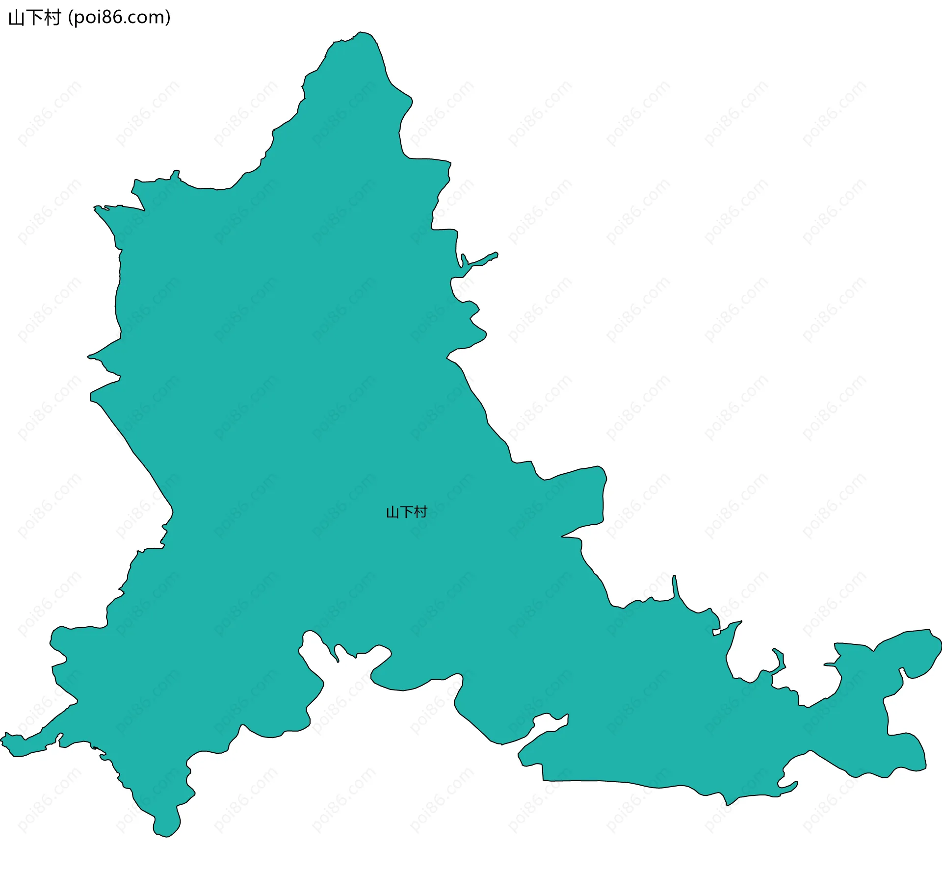 山下村边界地图