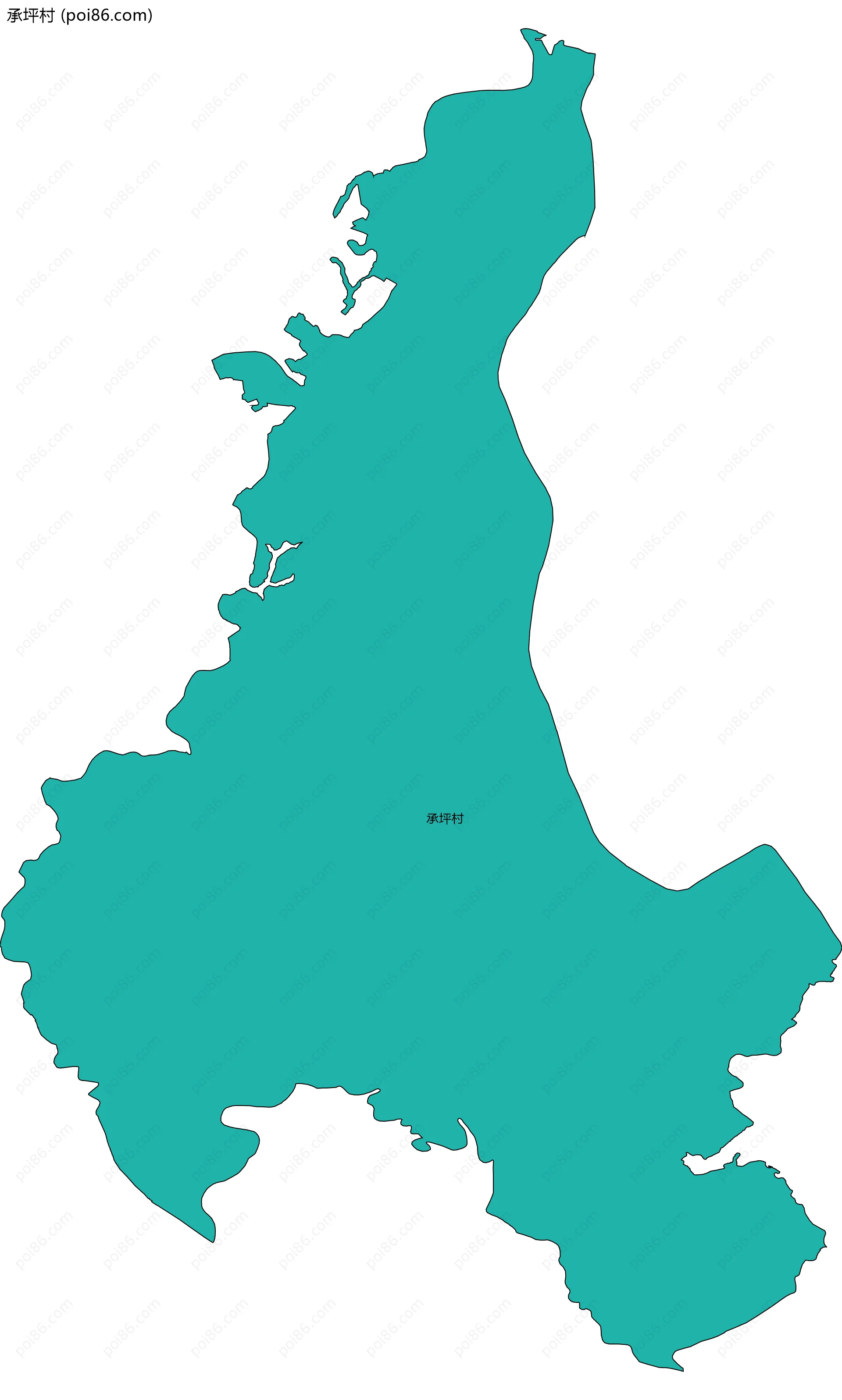 承坪村边界地图