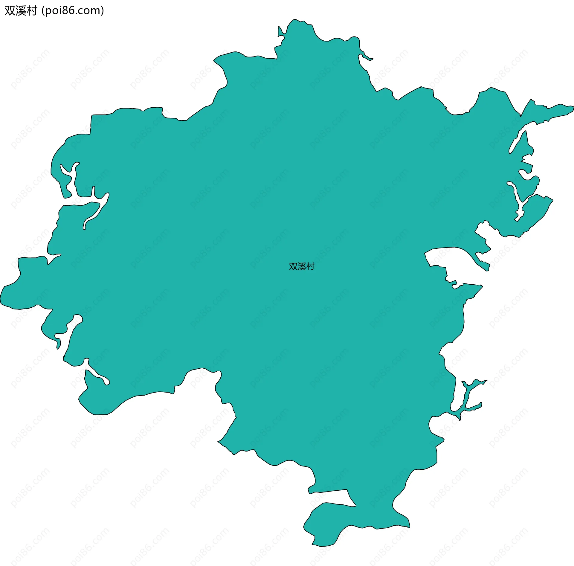 双溪村边界地图