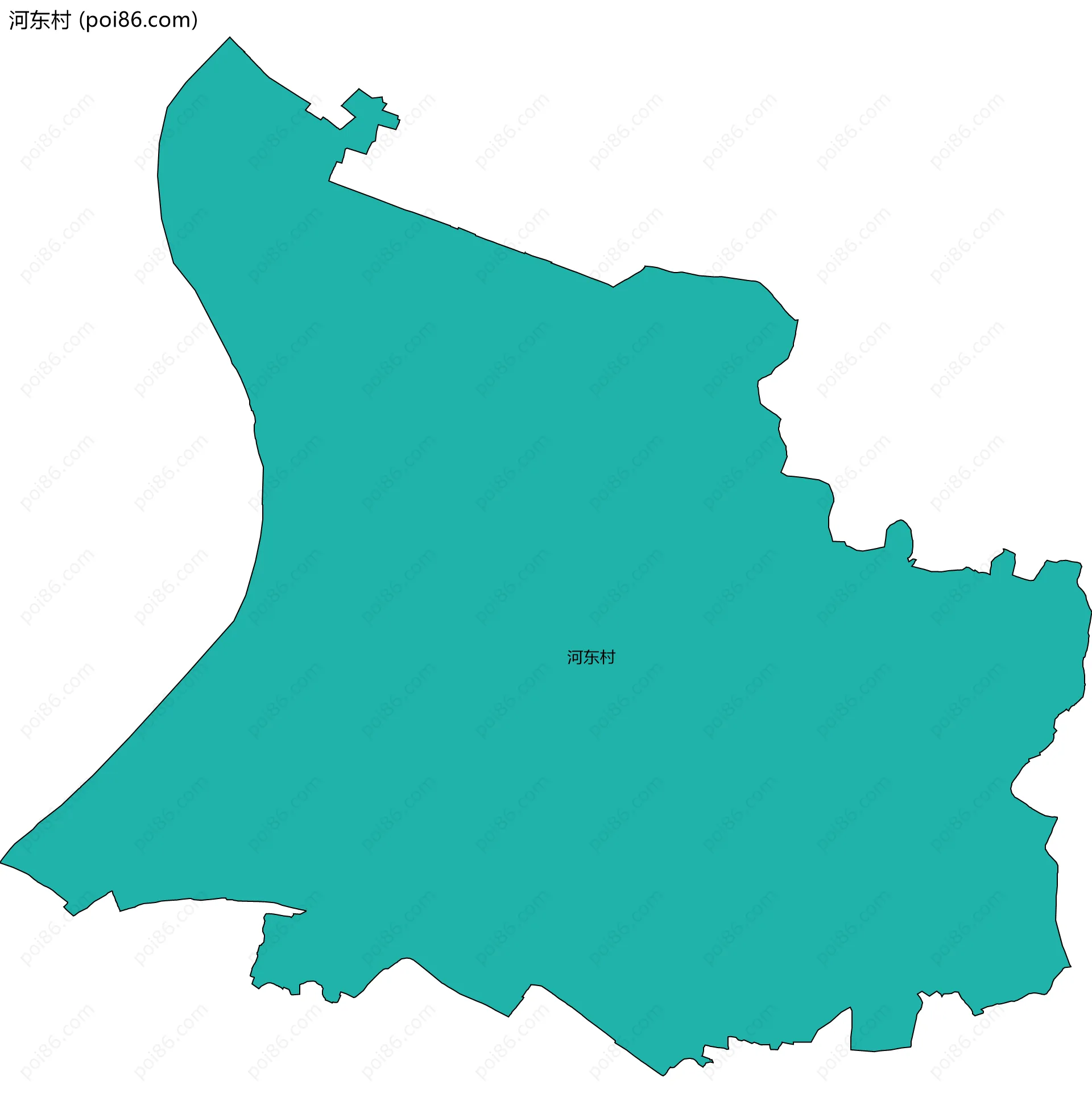 河东村边界地图