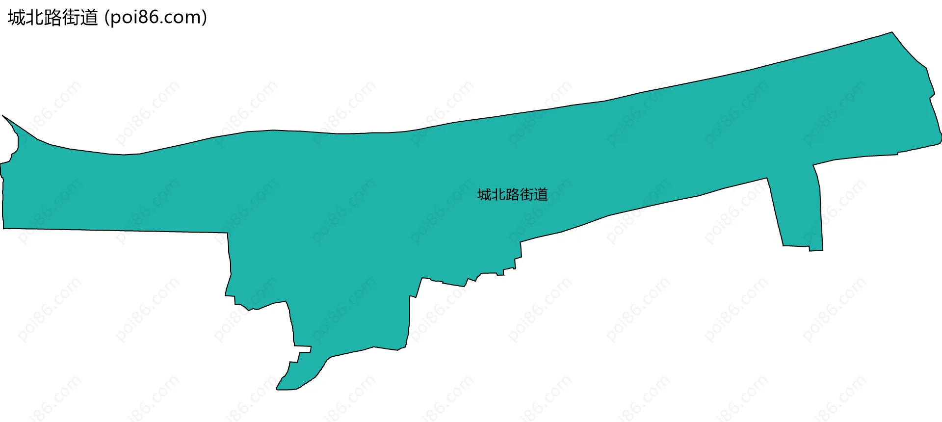 城北路街道边界地图(五级行政区划)