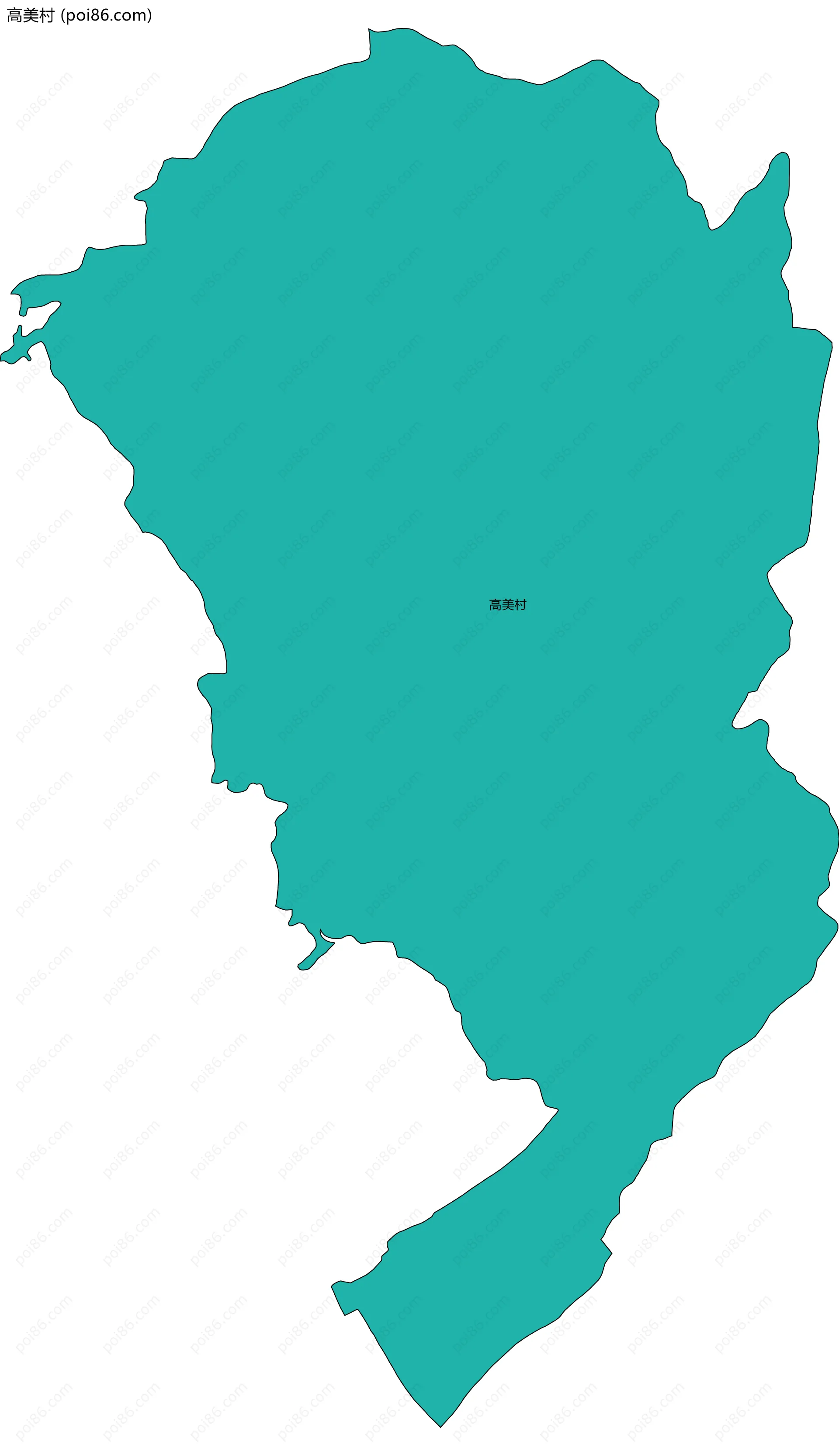 高美村边界地图