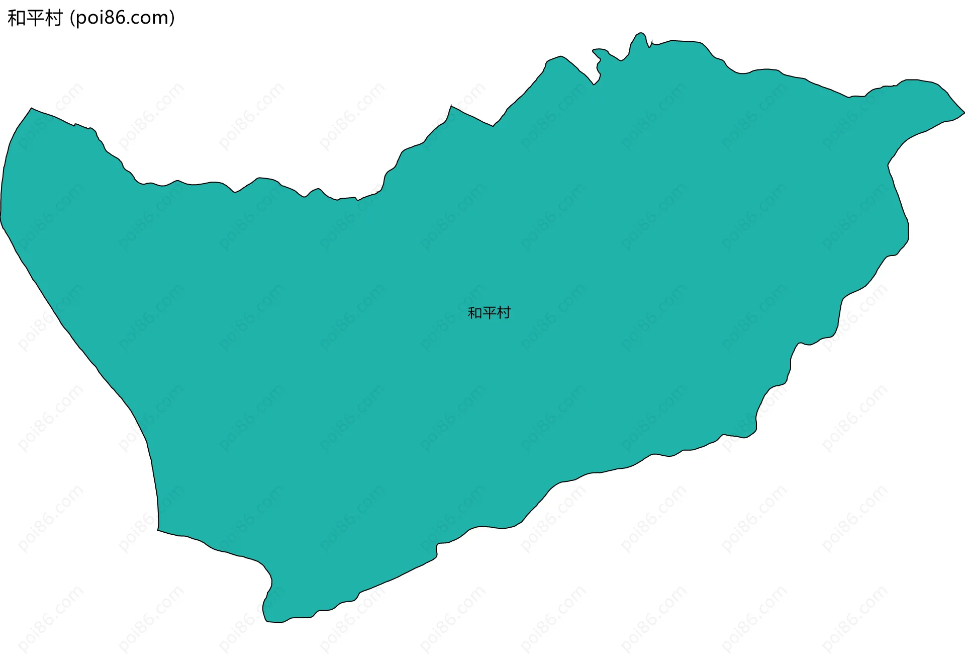 和平村边界地图