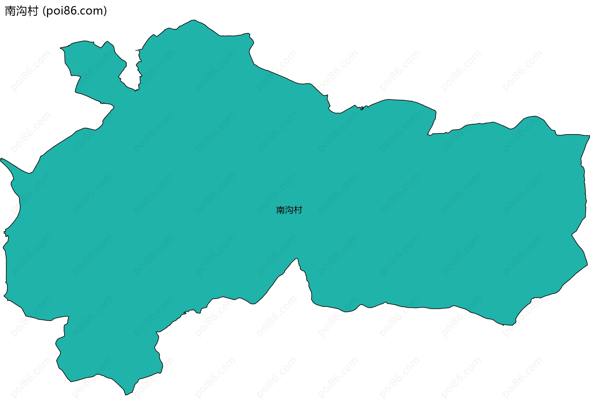 南沟村边界地图