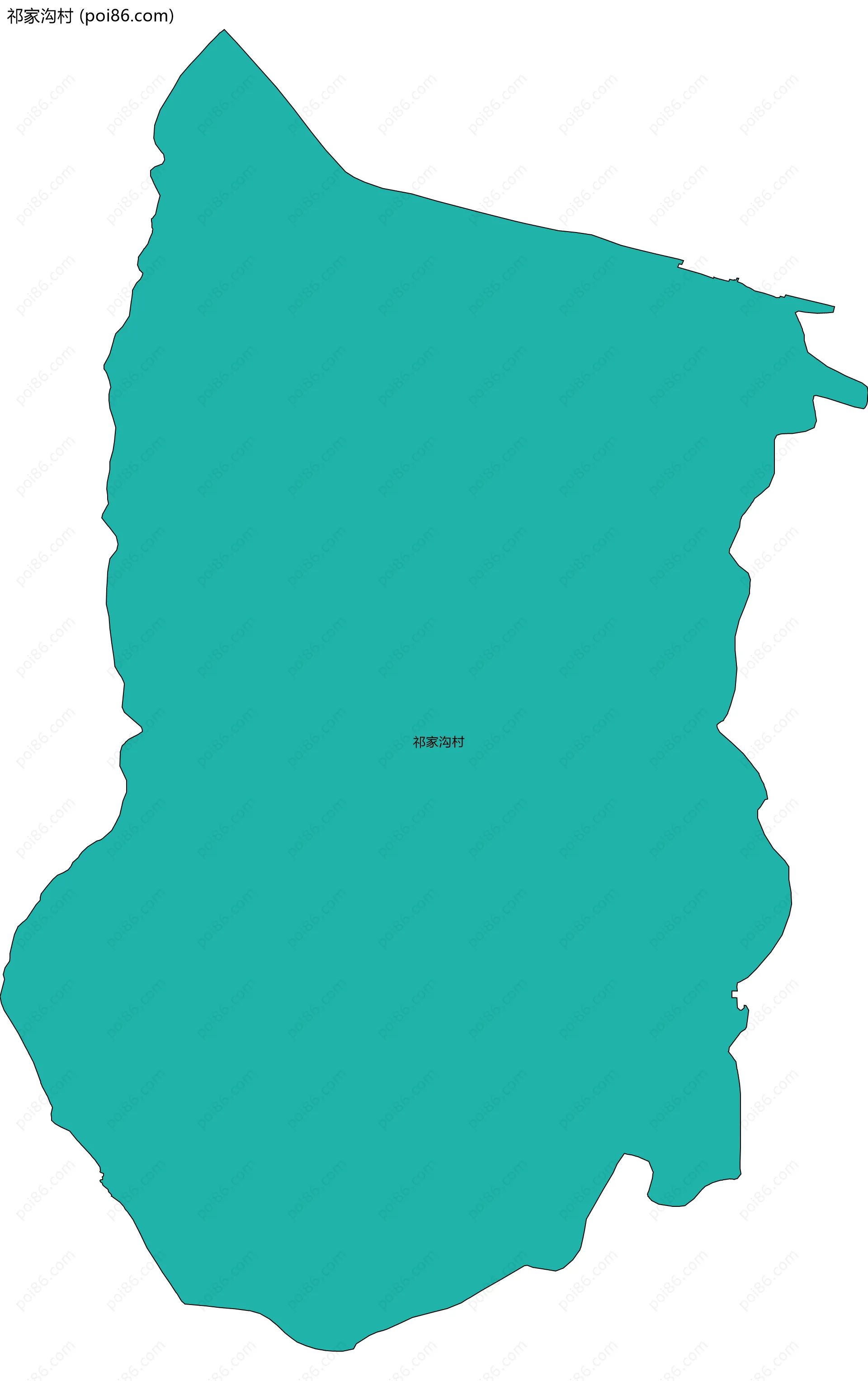 祁家沟村边界地图