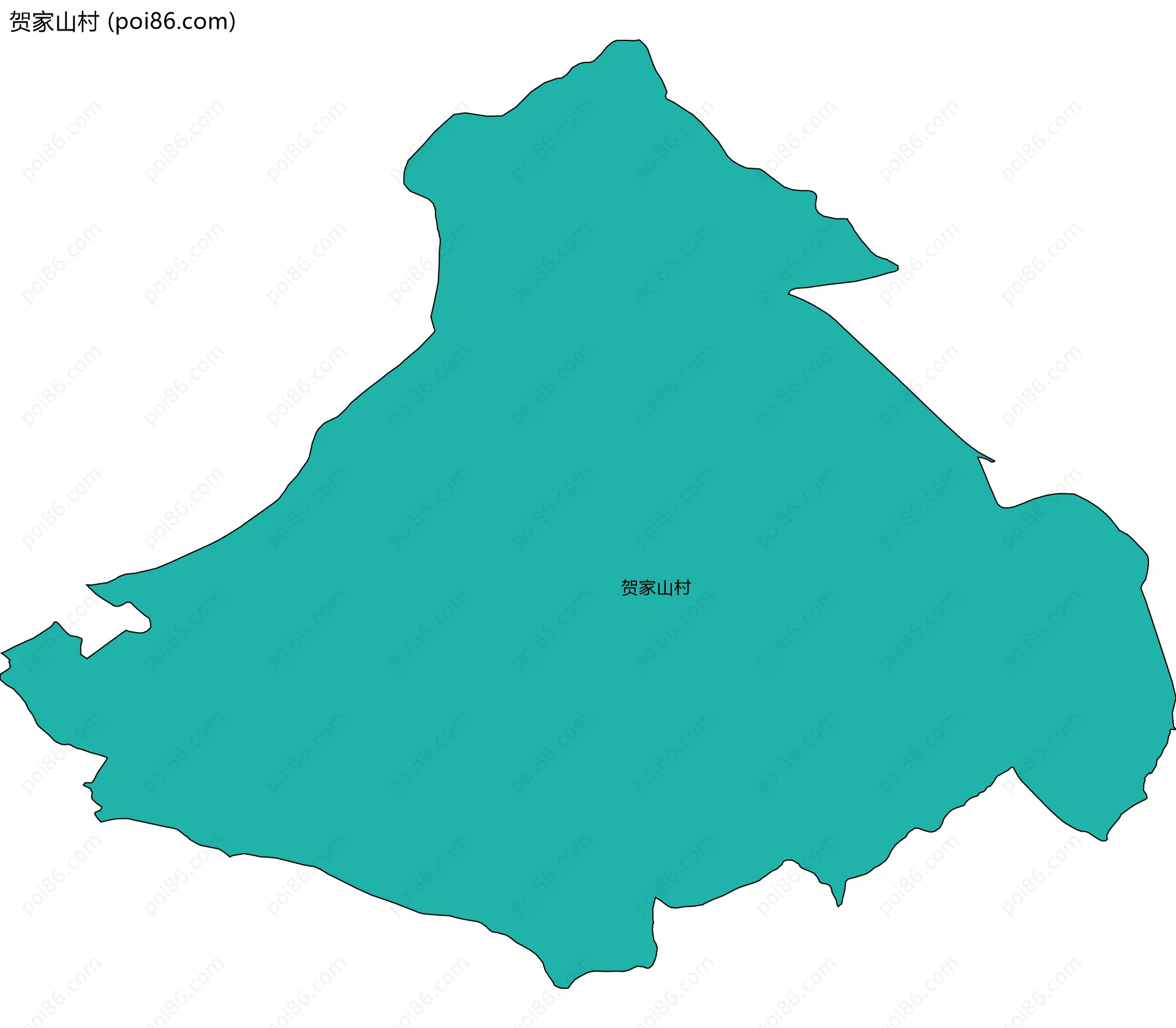 贺家山村边界地图