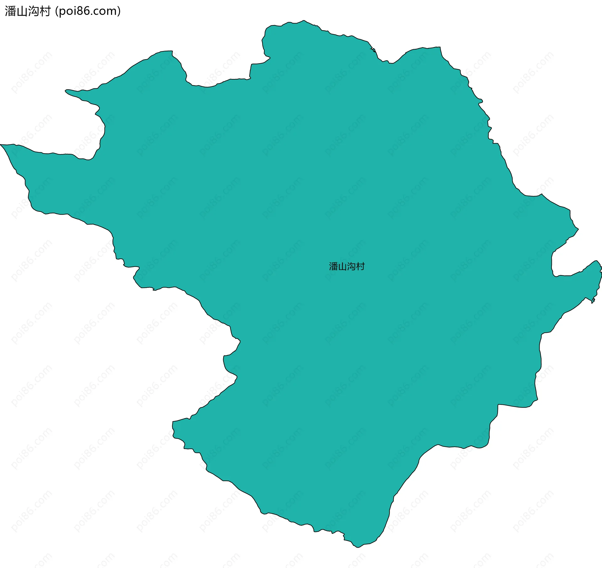 潘山沟村边界地图