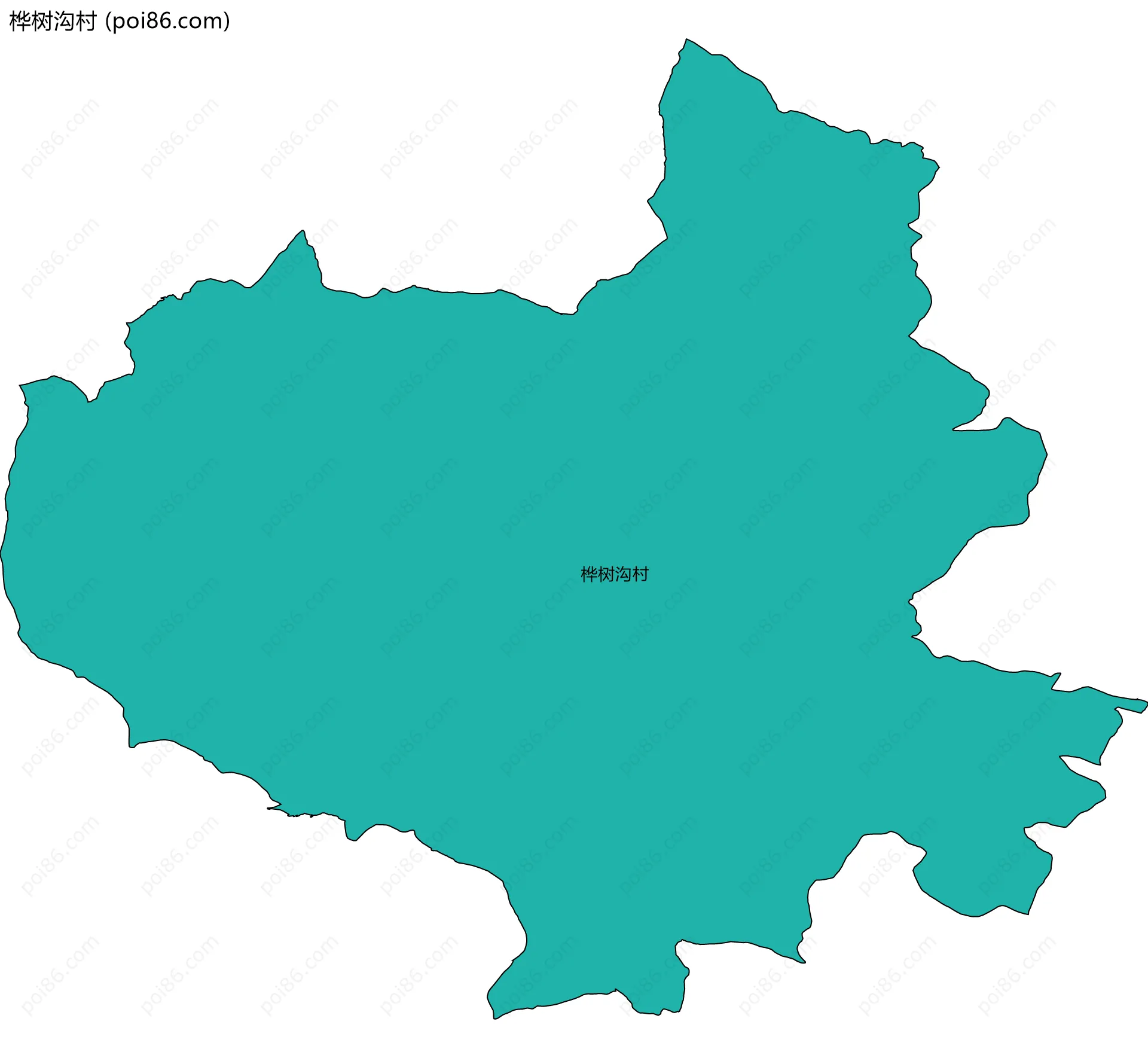 桦树沟村边界地图