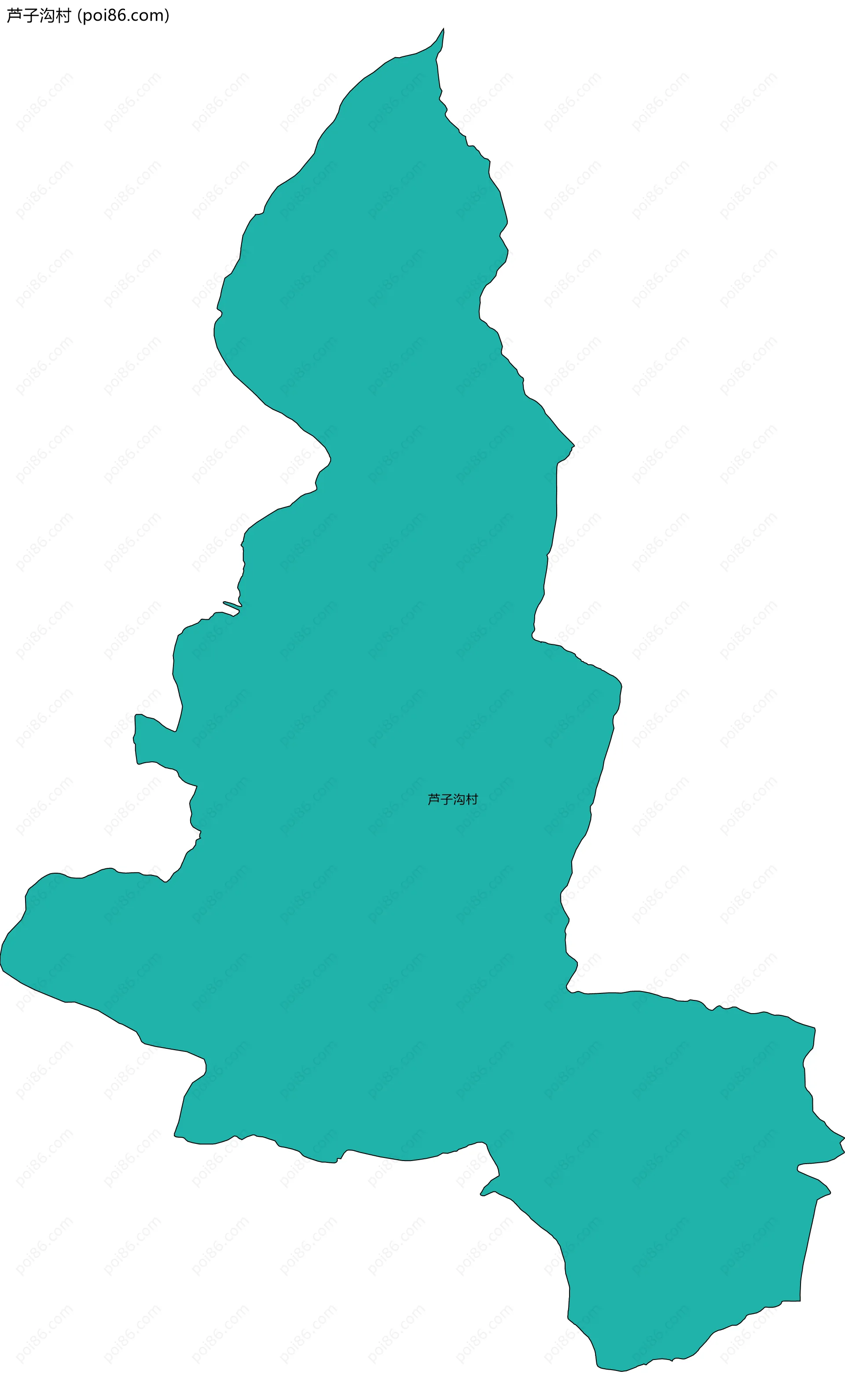 芦子沟村边界地图